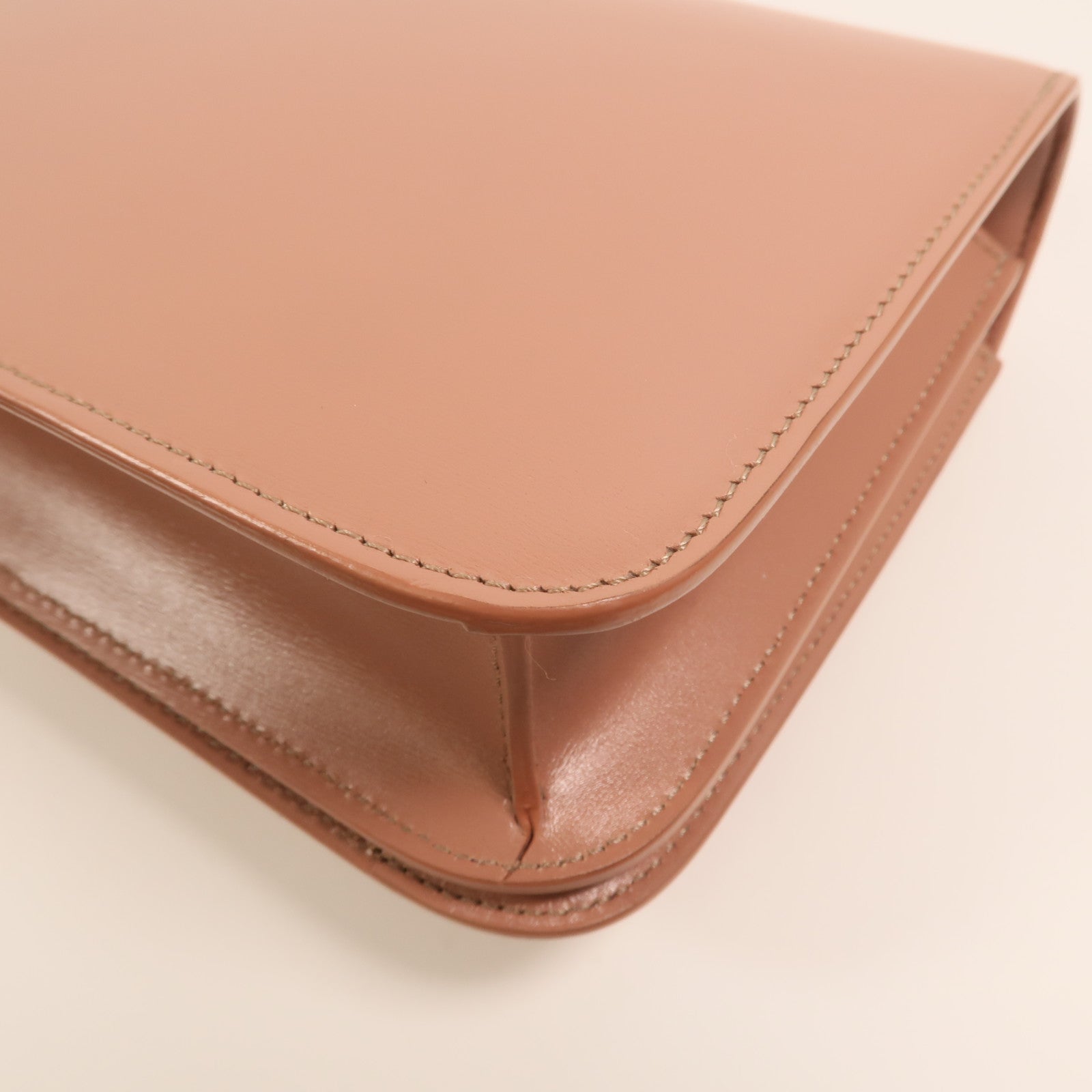 CELINE 牛皮皮革Mini Classic Box金扣肩背袋