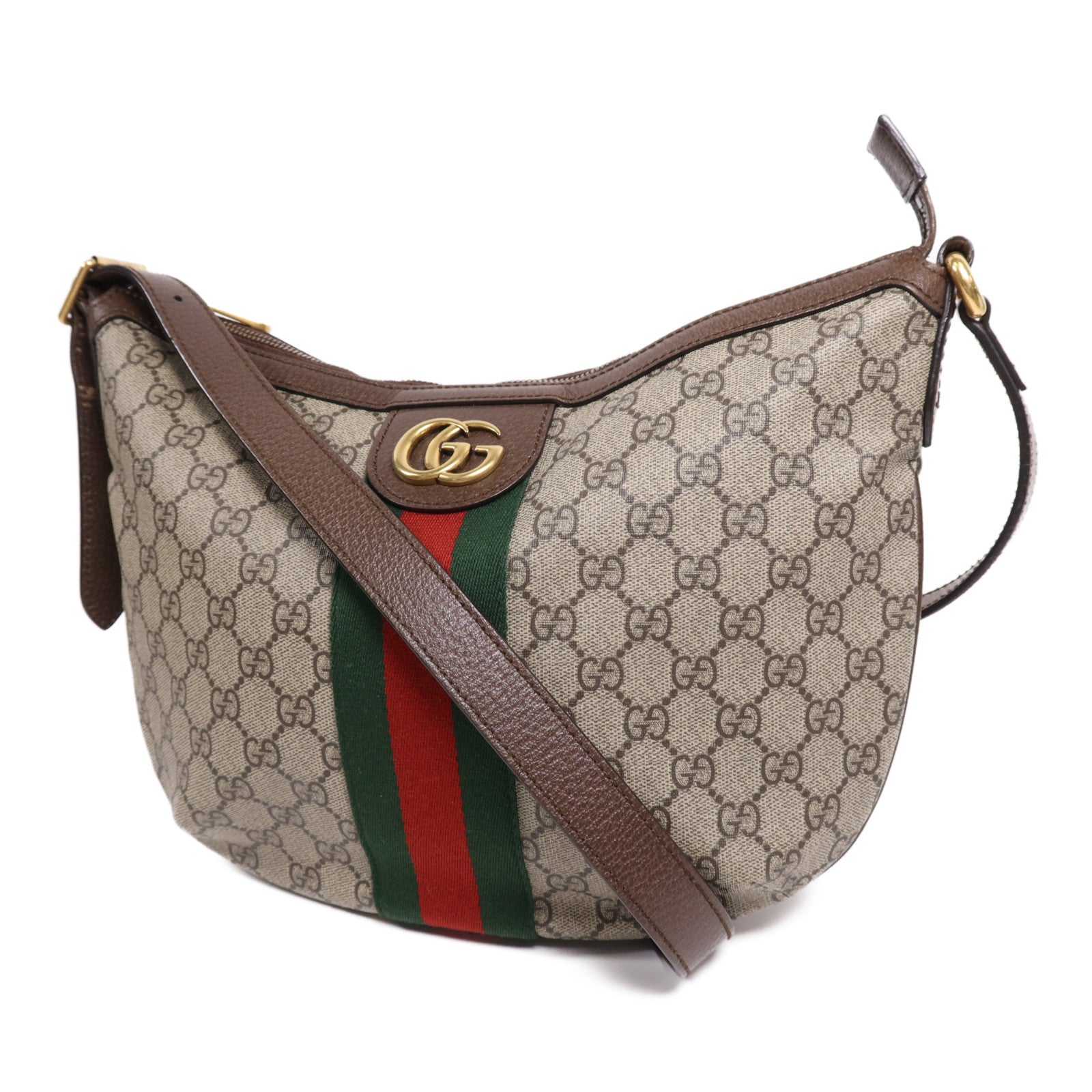 GUCCI 塗層帆布Ophidia Medium金扣肩背袋