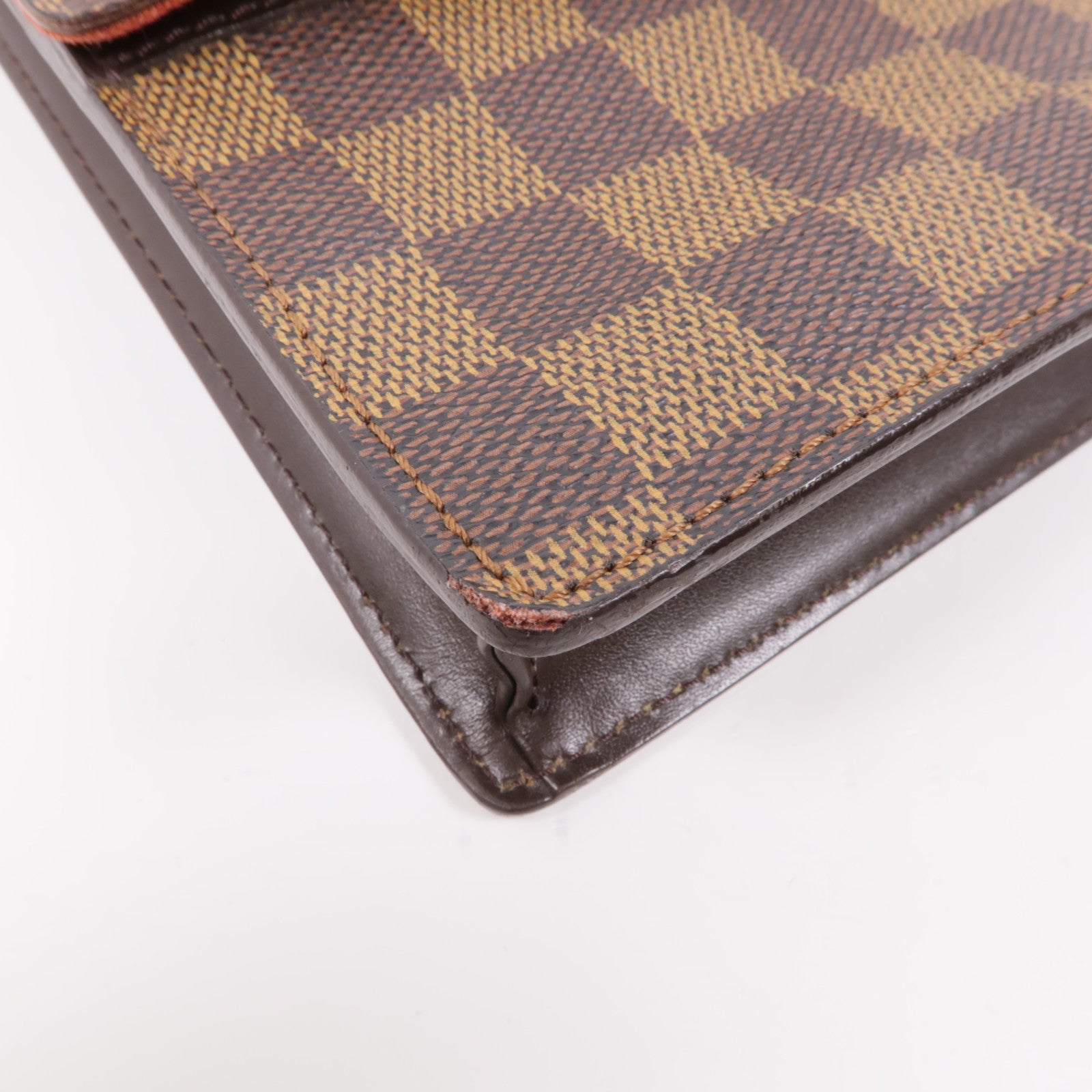 LOUIS VUITTON Damier Portobello金扣肩背袋棕色