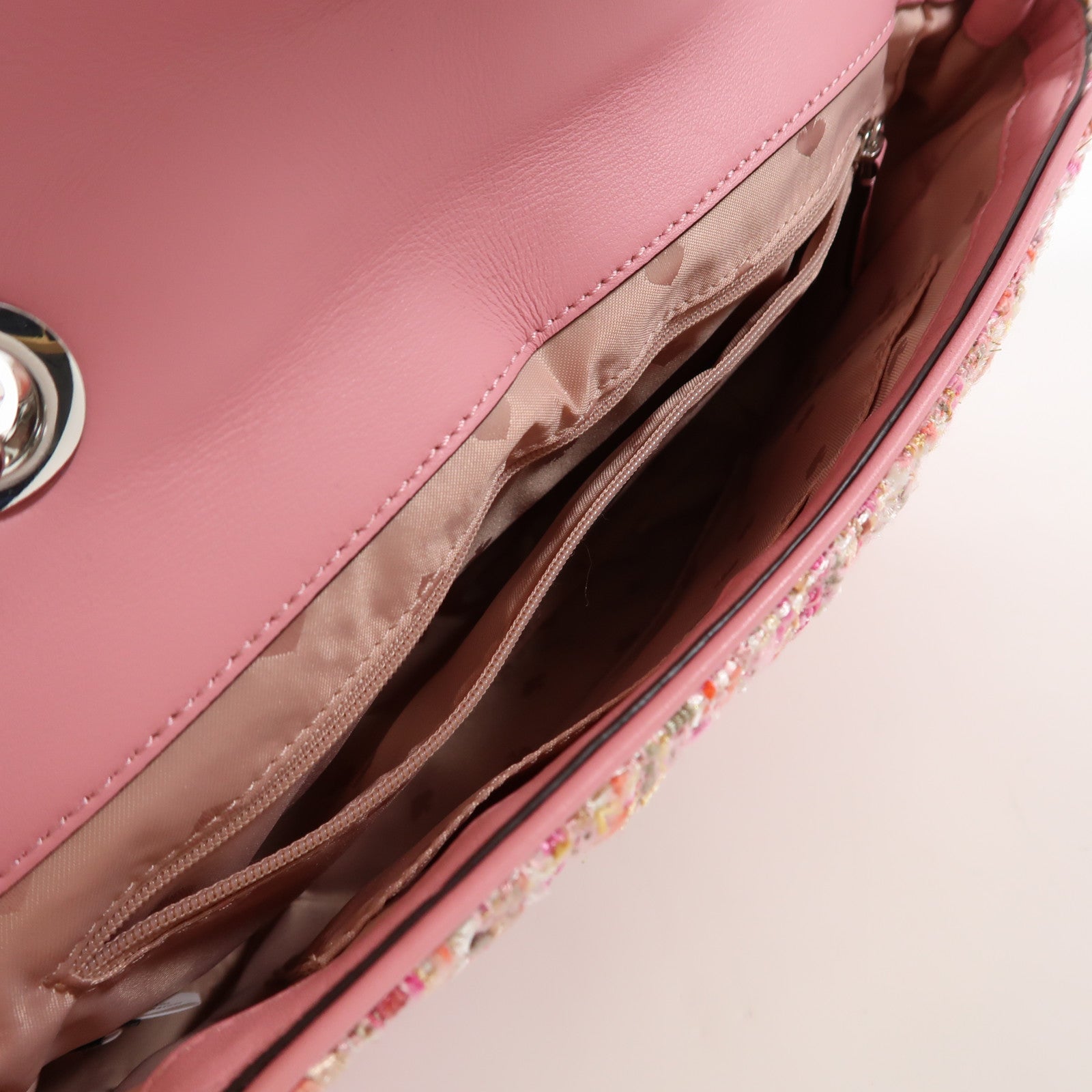 KATE SPADE SHW Chain Shoulder Bag Tweed Pink