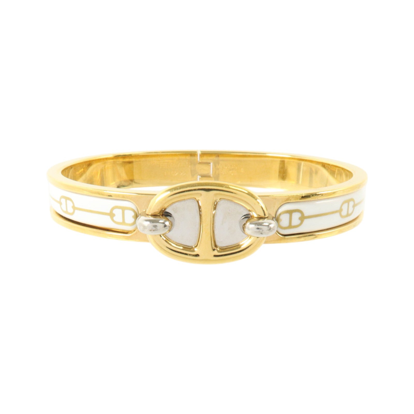 HERMES 金屬/琺瑯Mini Clic Chain D'Ancre金扣手鏈