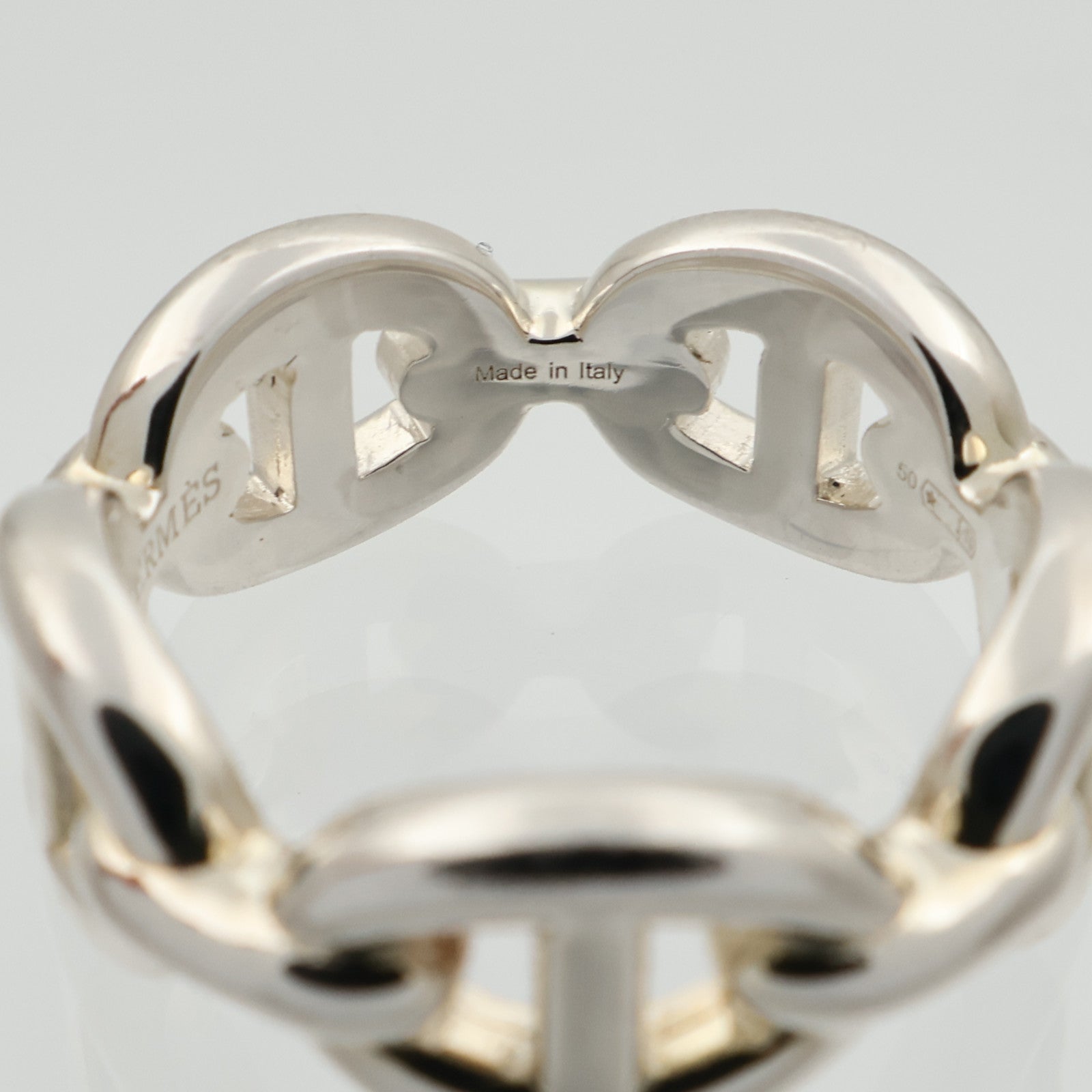 HERMES 925純銀Chaine d'ancre Enchainee Ring戒指