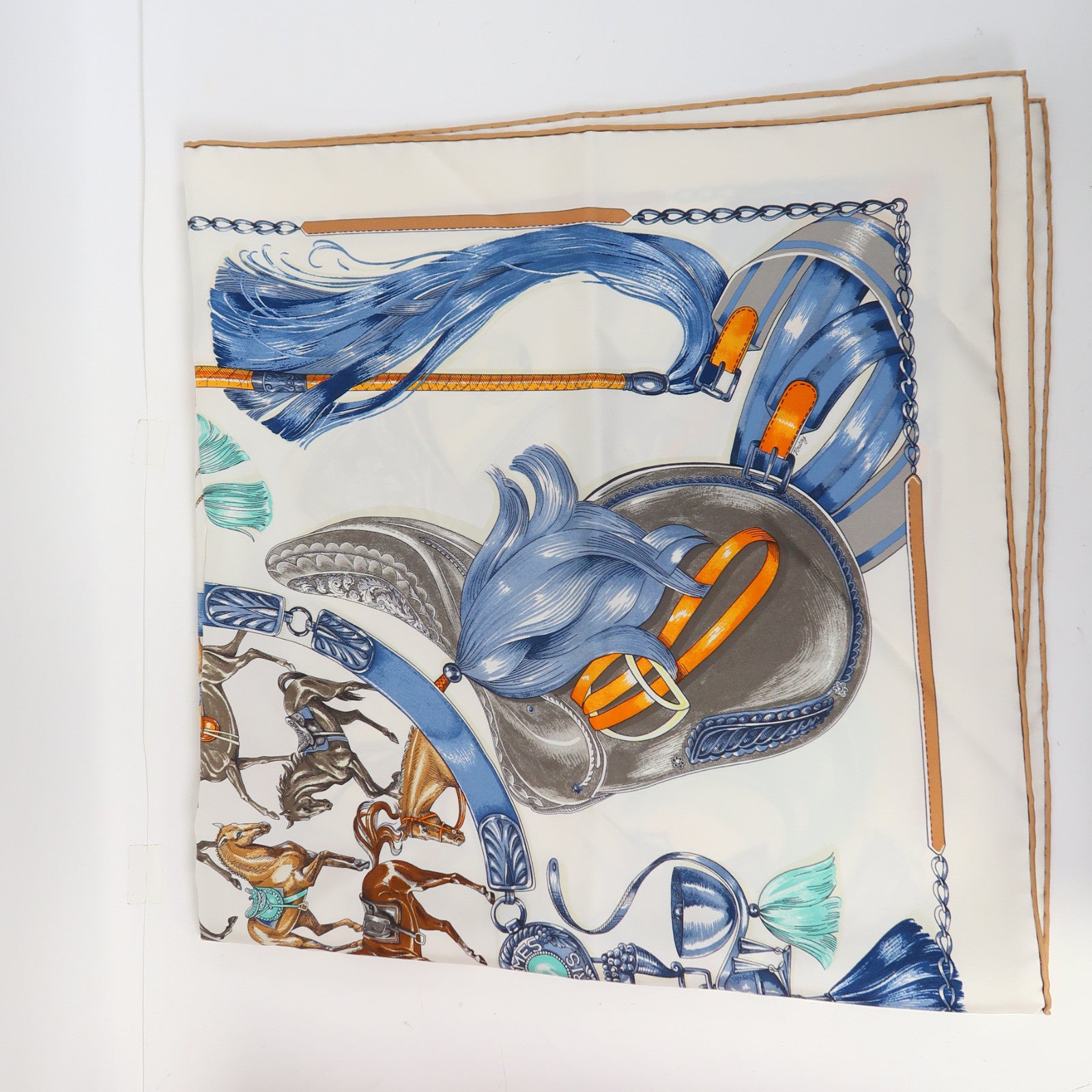 HERMES 絲質Scarf圍巾彩色