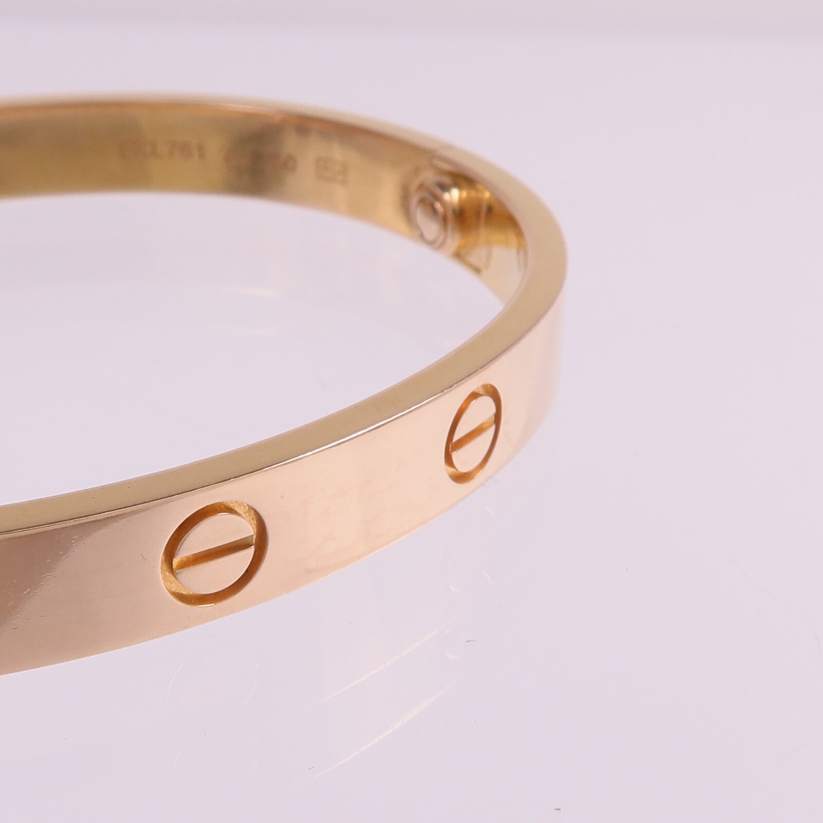 CARTIER 18K玫瑰金Love Bracelet手鐲Cartier#16