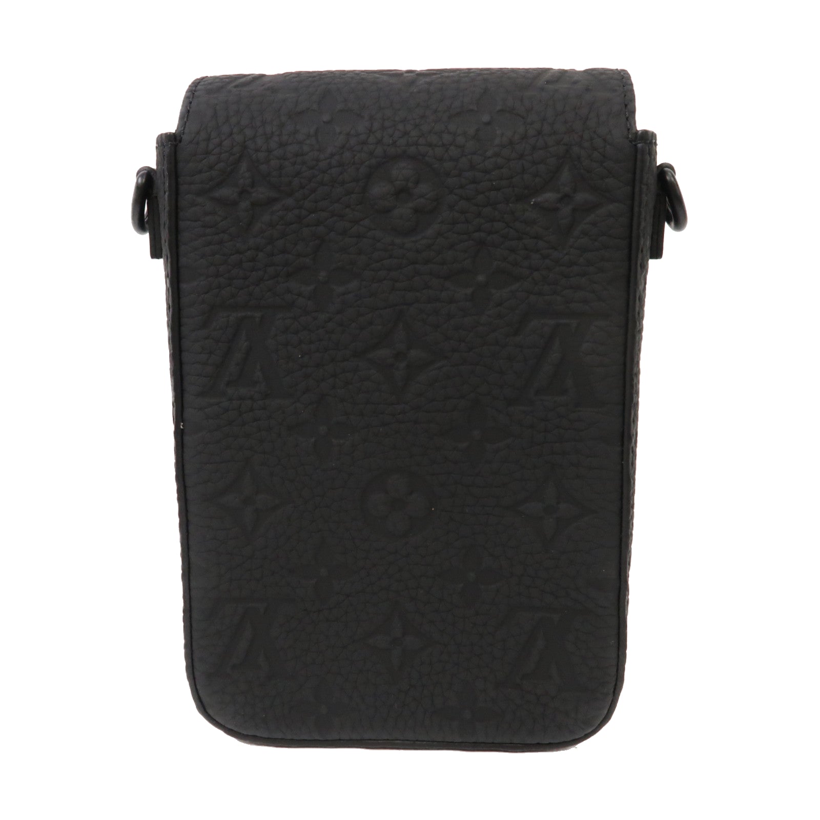 LOUIS VUITTON Monogram Taurillon S-Lock Vertical Wearable Wallet肩背袋黑色