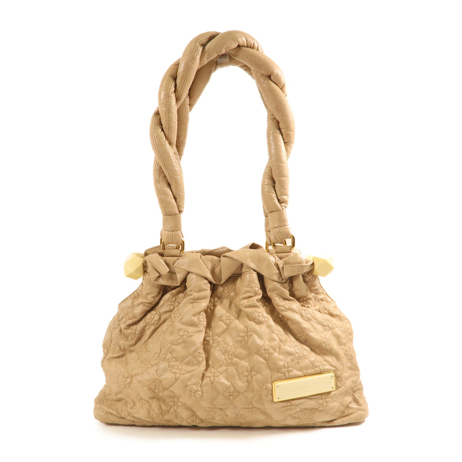 LOUIS VUITTON 【激減優惠】羊皮皮革 Olympe Stratus 金扣肩背袋