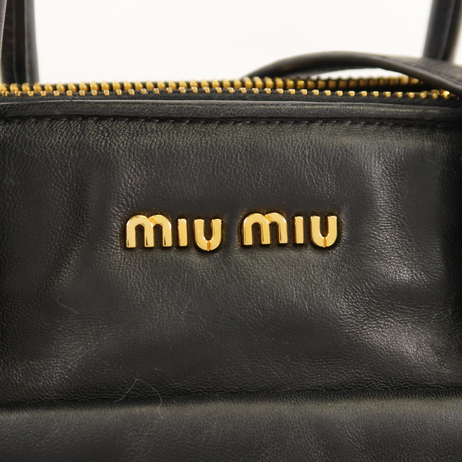 Miu Miu 羊皮皮革2Way Shoulder金扣手挽肩背兩用袋