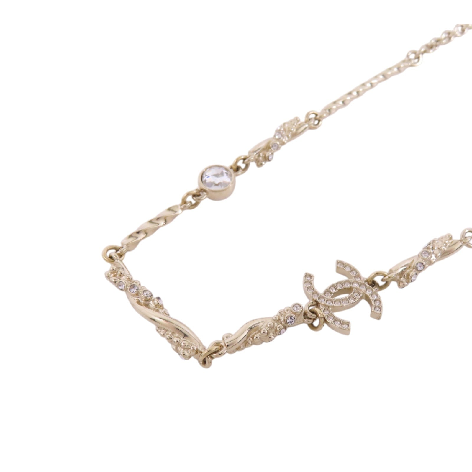 CHANEL CC GHW Necklace B23B Metal Rhinestone