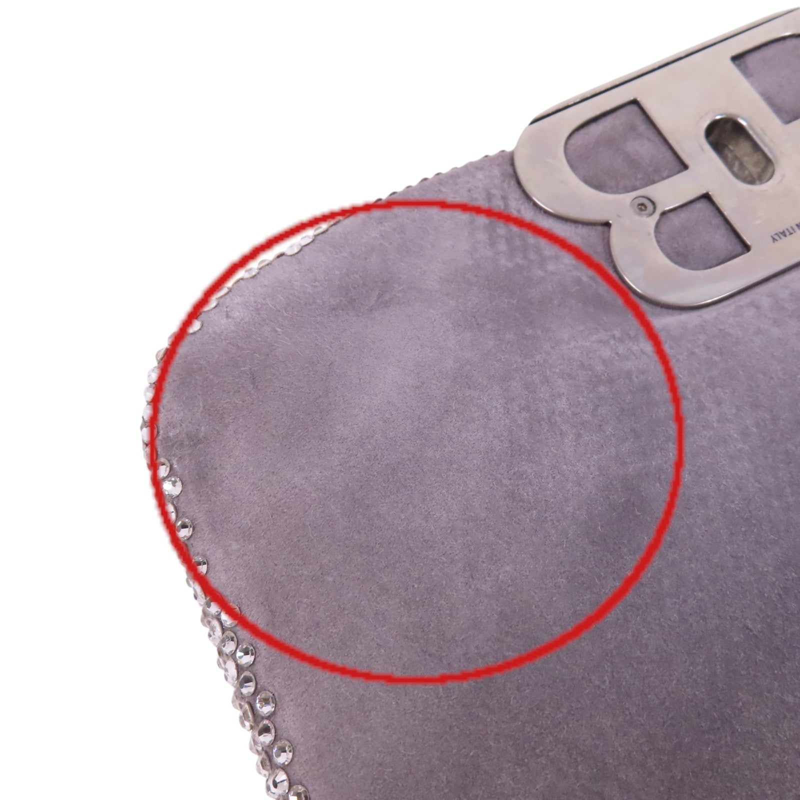 BALENCIAGA 水鑽Monaco Small Bag銀扣肩背袋