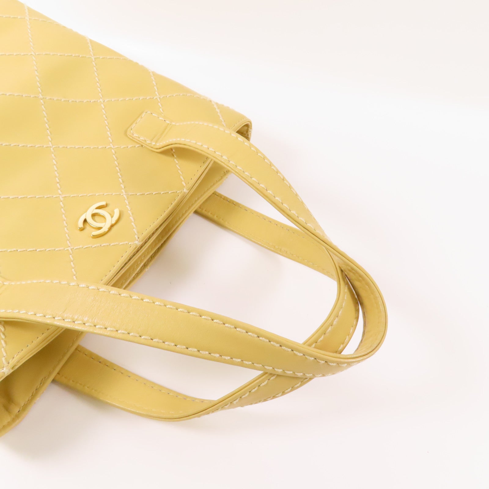 CHANEL 牛皮皮革Vintage Tote Bag金扣手挽袋