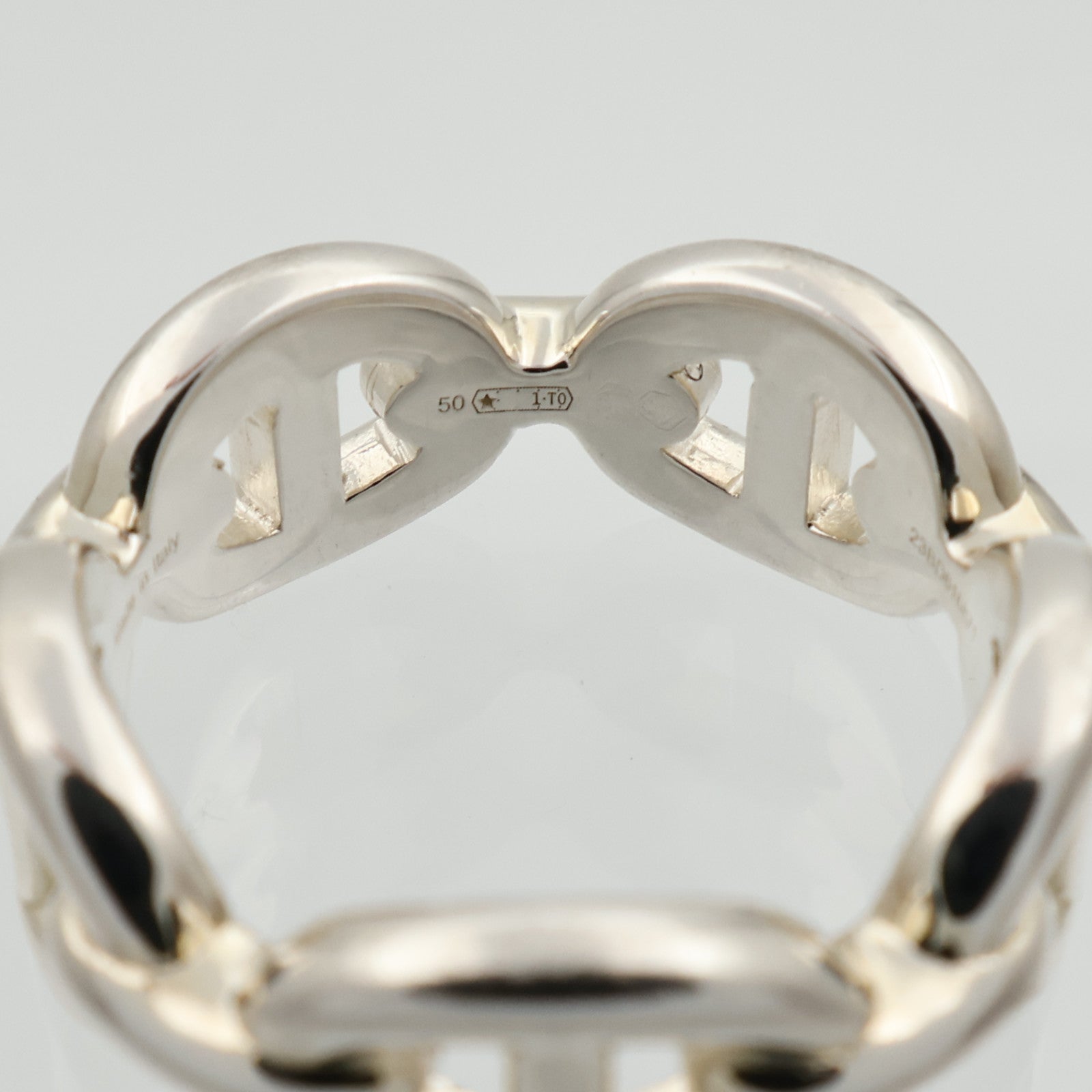 HERMES 925純銀Chaine d'ancre Enchainee Ring戒指