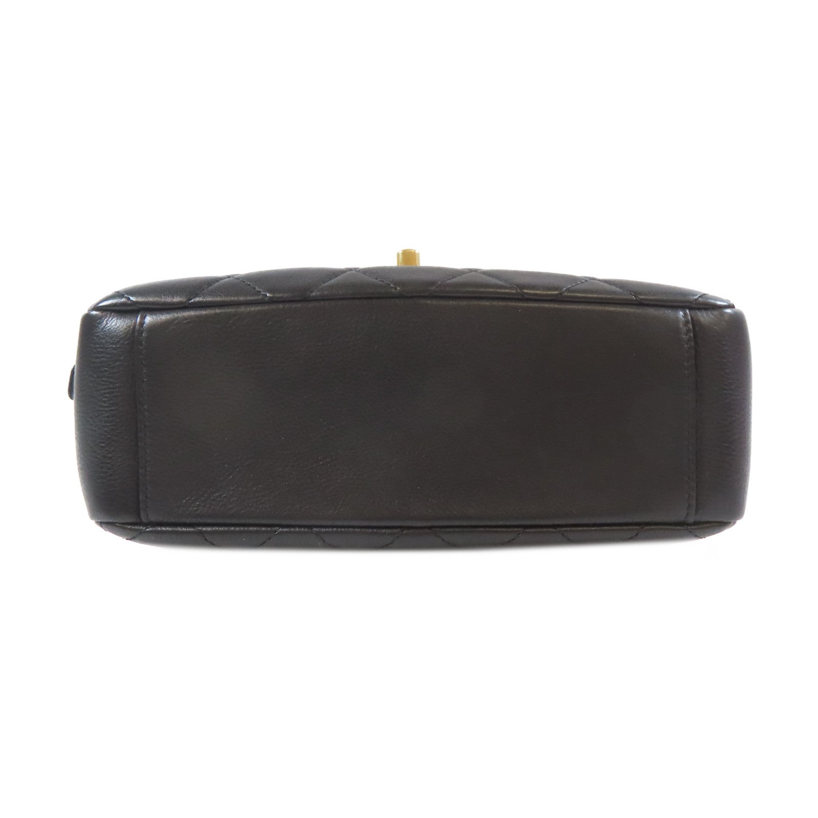 CHANEL 菱格牛皮皮革2way Shoulder Bag金扣鏈帶手挽肩背兩用袋黑色
