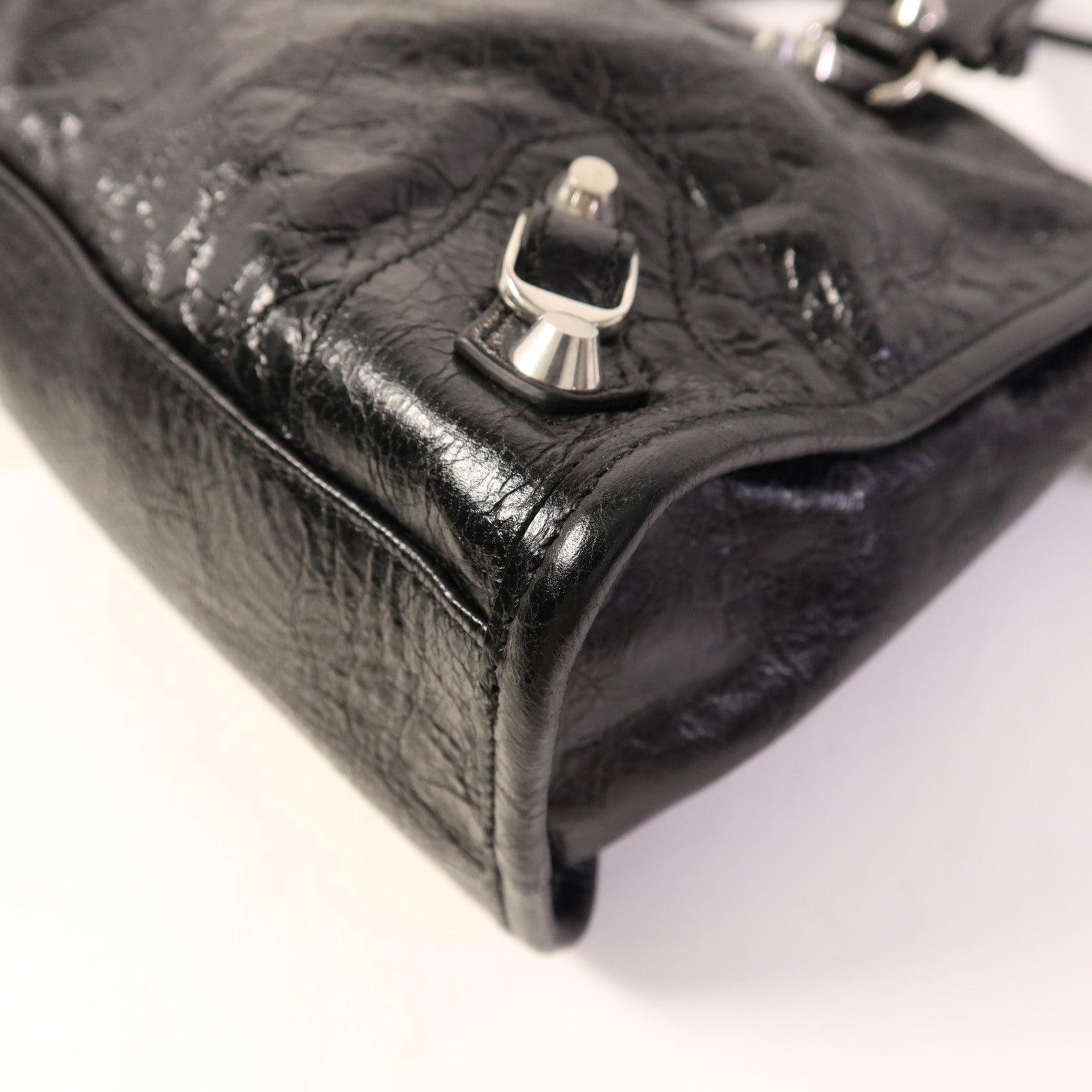 BALENCIAGA 羊皮皮革Le City Small Bag銀扣手挽肩背兩用袋