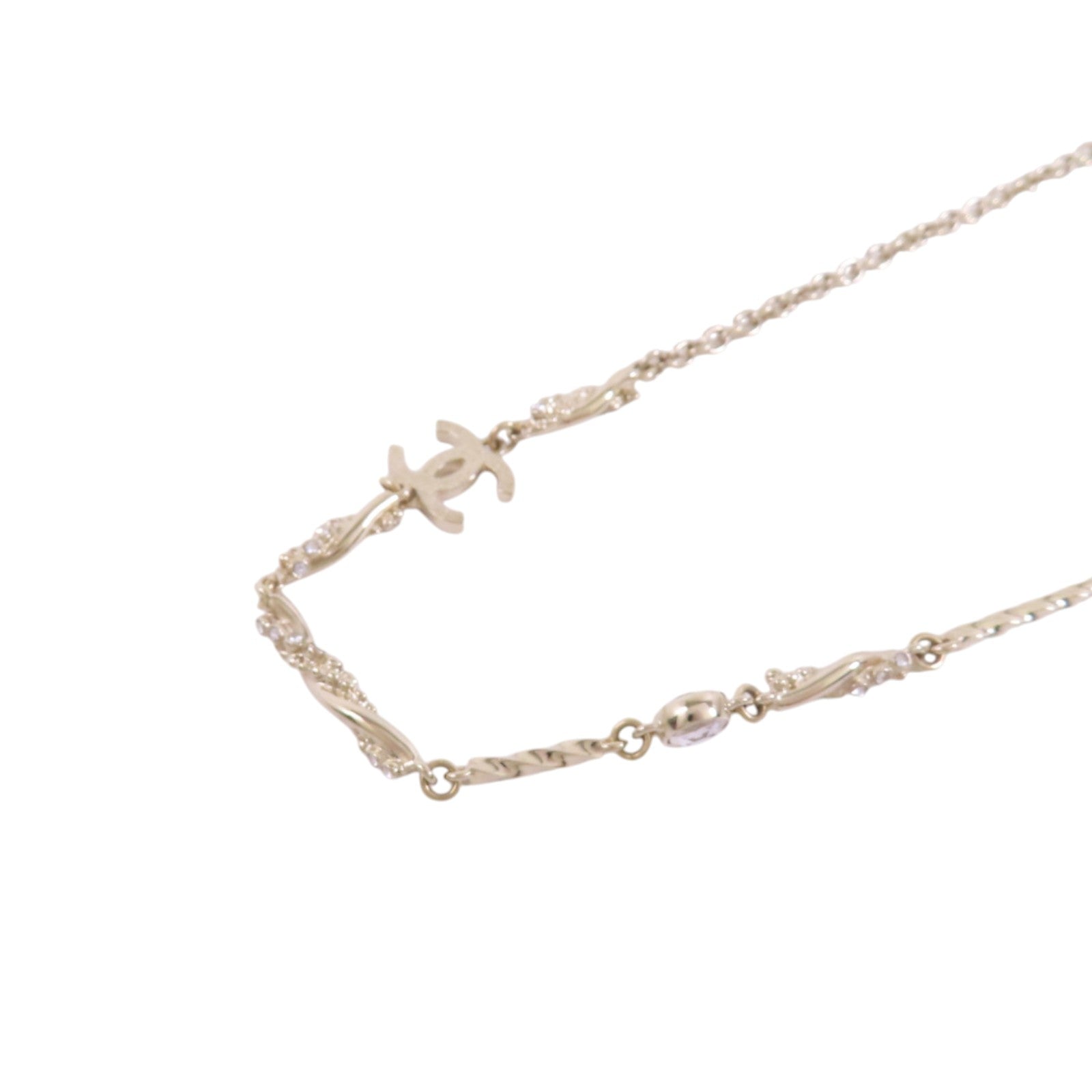 CHANEL CC GHW Necklace B23B Metal Rhinestone