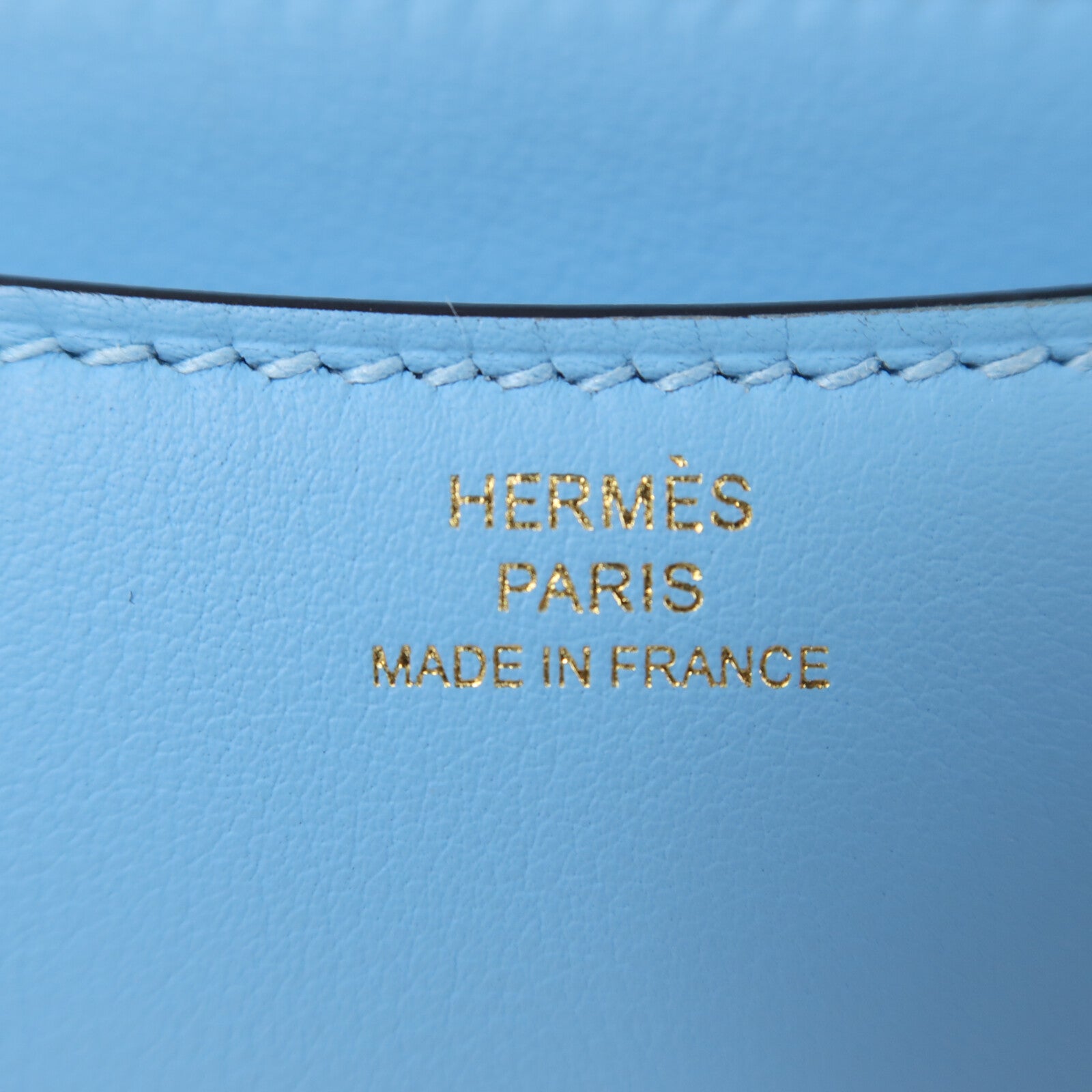 HERMES Swift皮革Constance Mini肩背袋Celeste