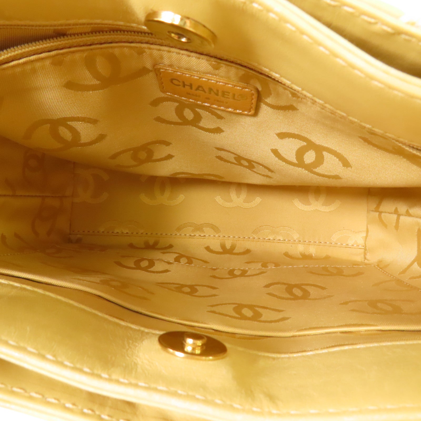 CHANEL 牛皮皮革Vintage Tote Bag金扣手挽袋