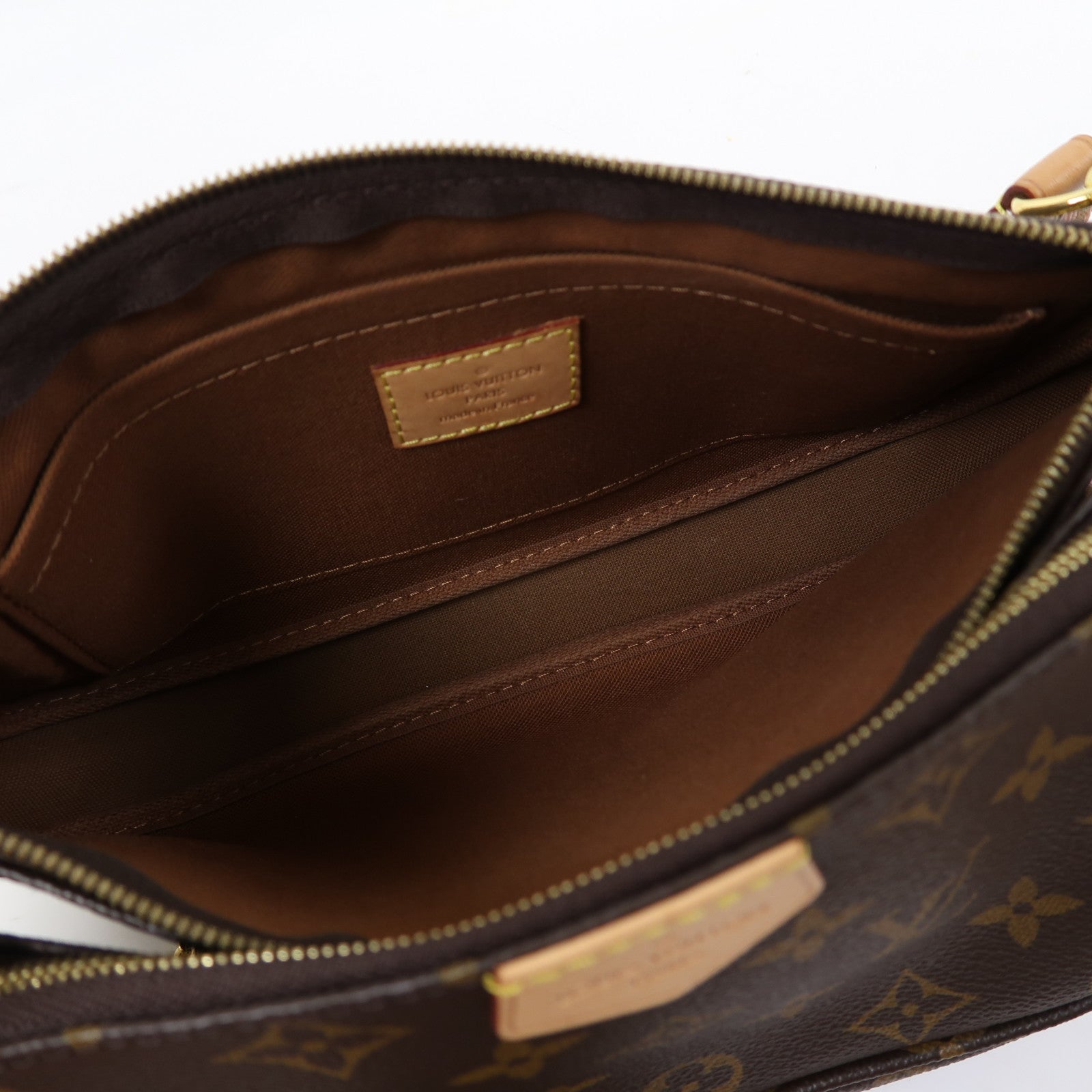 LOUIS VUITTON Monogram Multi Pochette Accessoires金扣肩背袋啡色