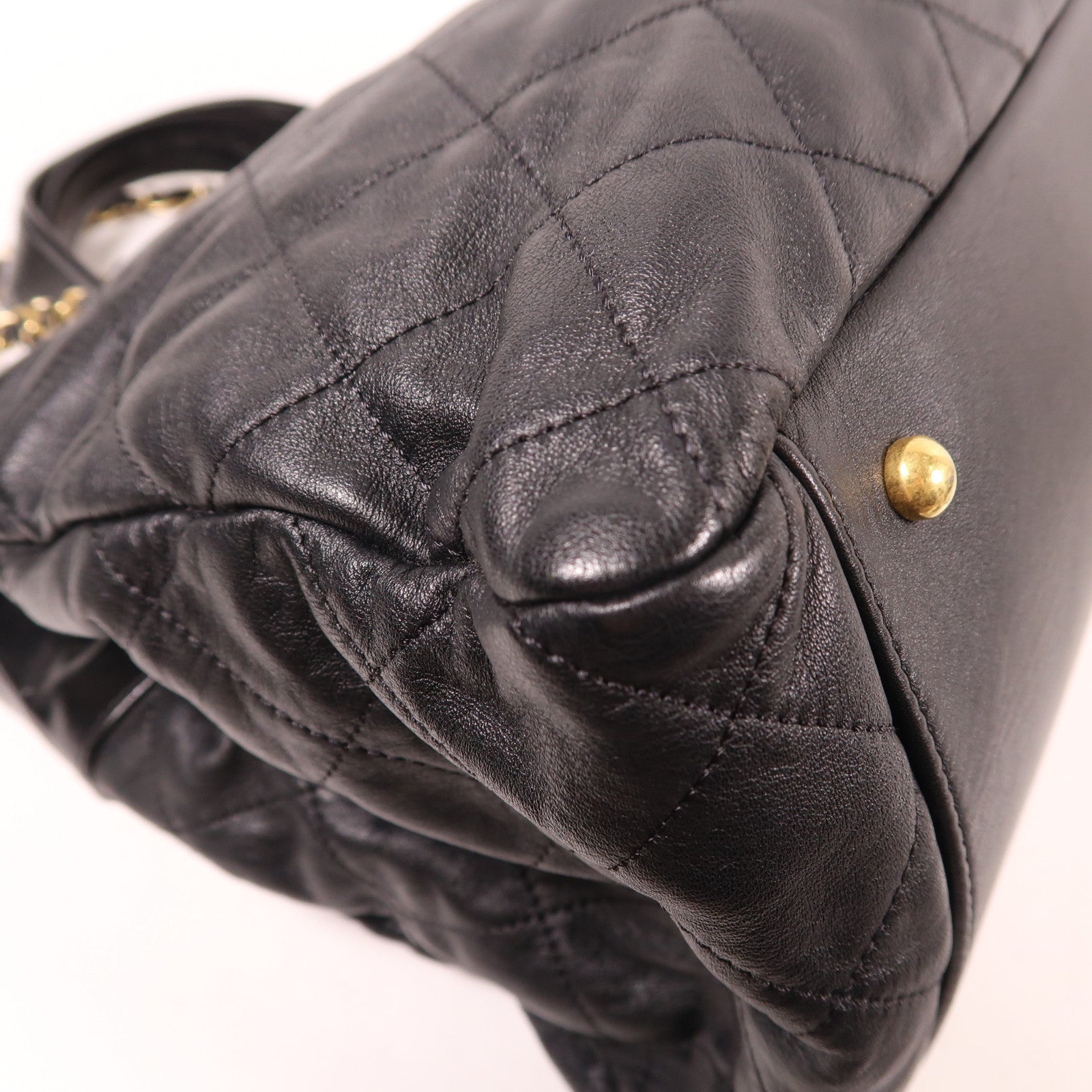 CHANEL 牛皮皮革2way Shoulder Bag金扣手挽肩背兩用袋