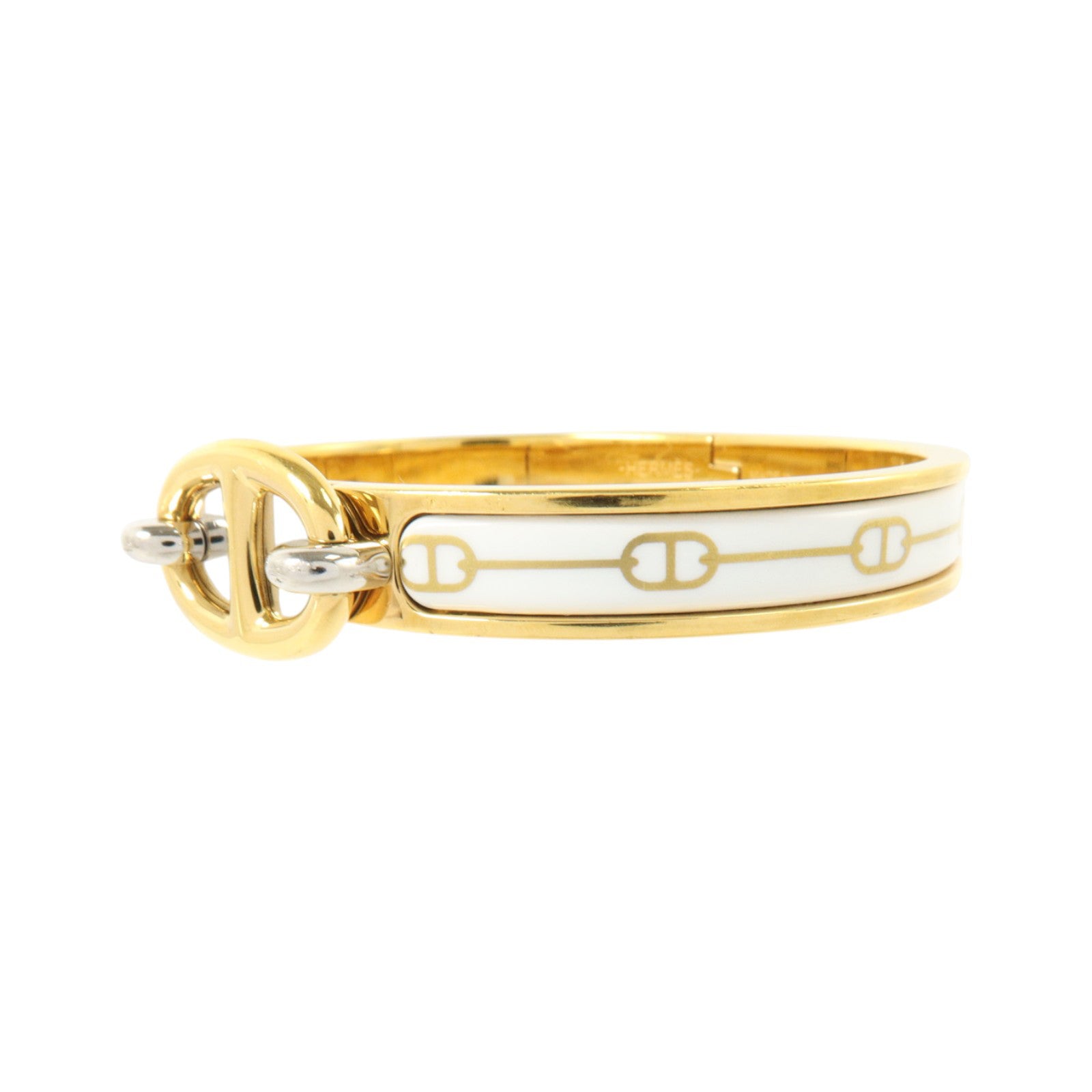 HERMES 金屬/琺瑯Mini Clic Chain D'Ancre金扣手鏈