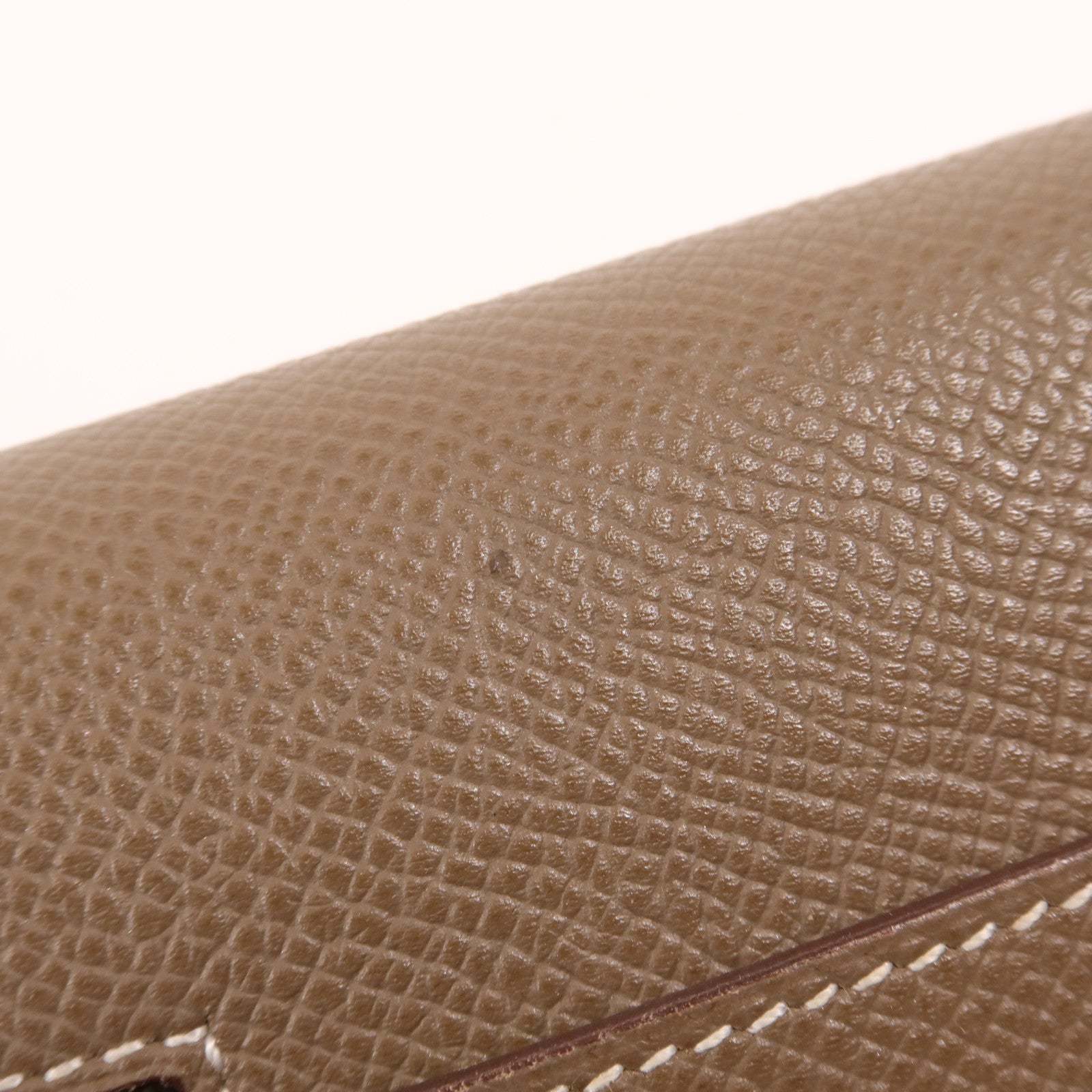 HERMES Epsom皮革Kelly Wallet銀扣長錢包Etoupe