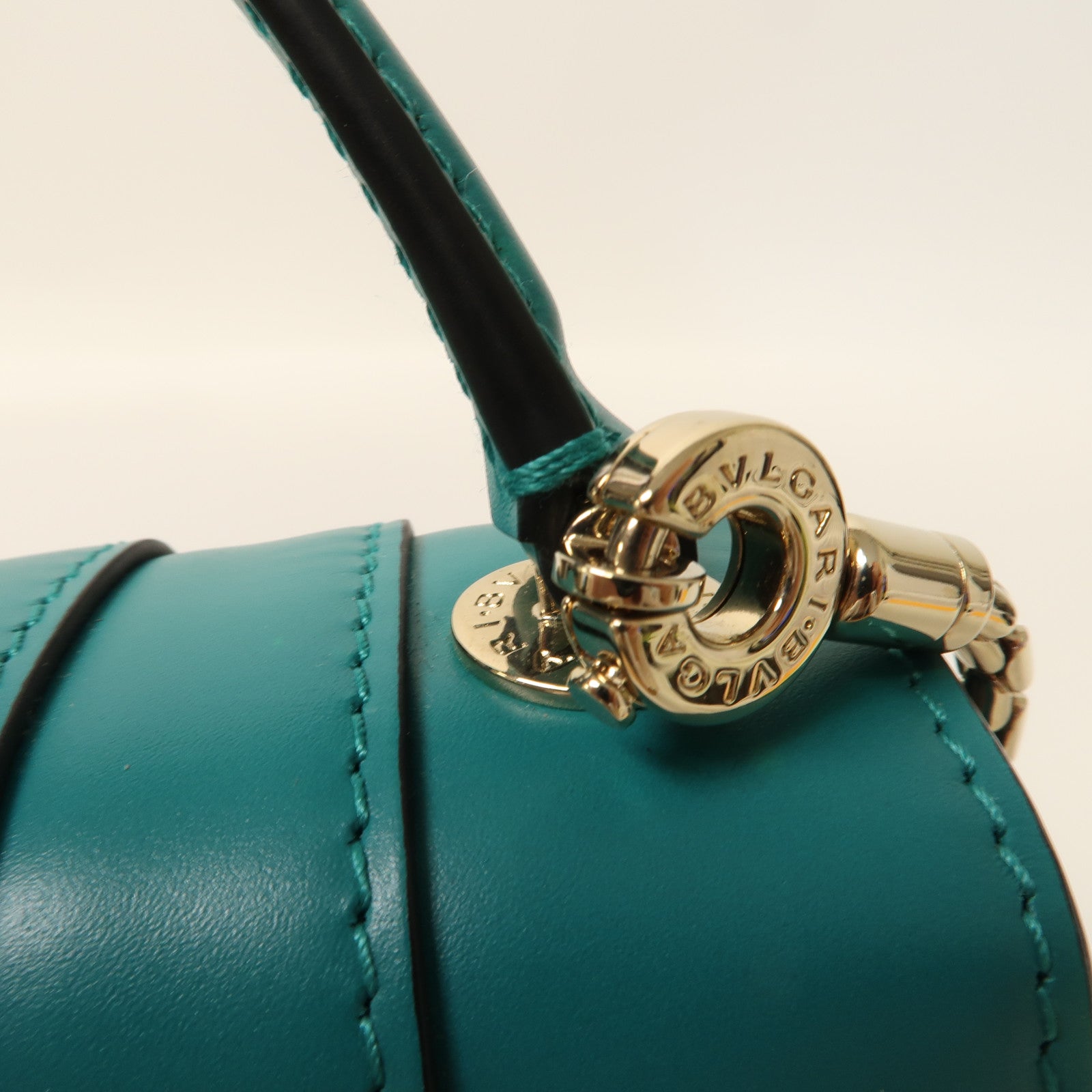 BVLGARI 【激減優惠】牛皮皮革Serpenti Forever金扣手挽肩背兩用袋綠色