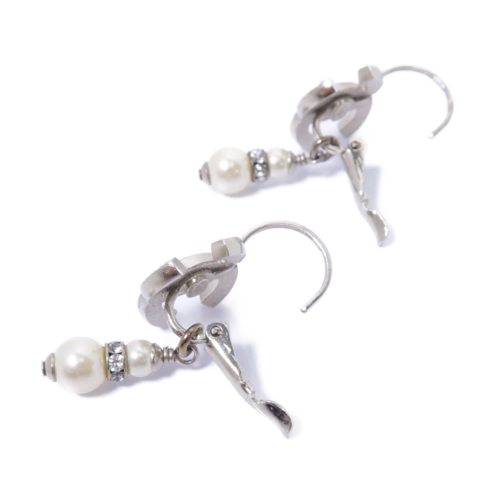 CHANEL 水晶/PVC Earrings耳環白色/透明