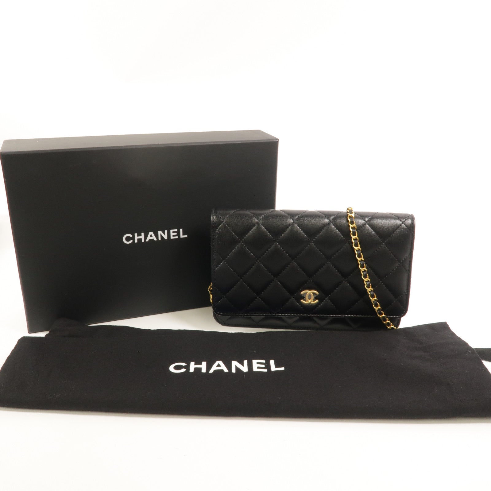 CHANEL 羊皮皮革WOC Wallet On Chain鏈帶肩背袋