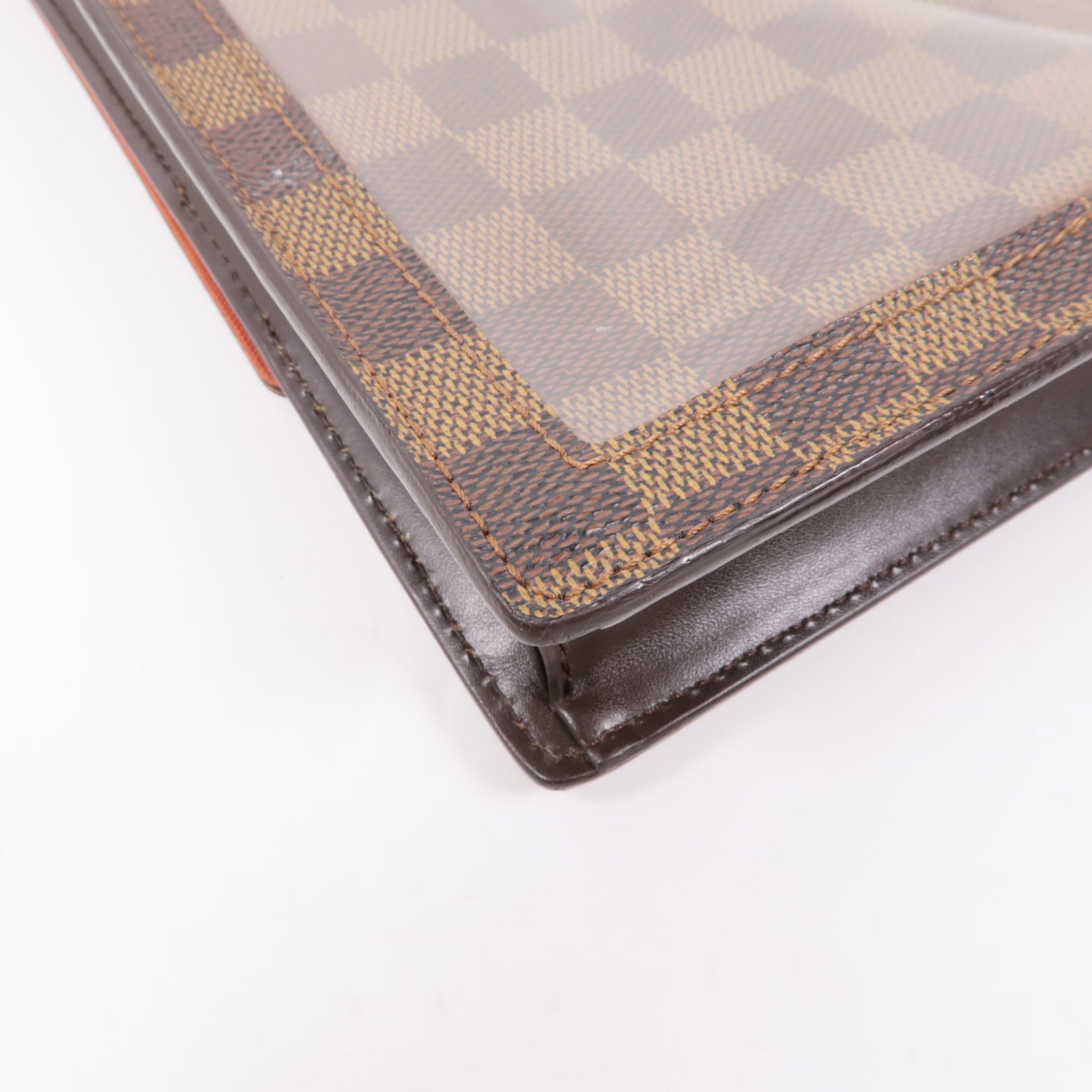 LOUIS VUITTON Damier Portobello金扣肩背袋棕色