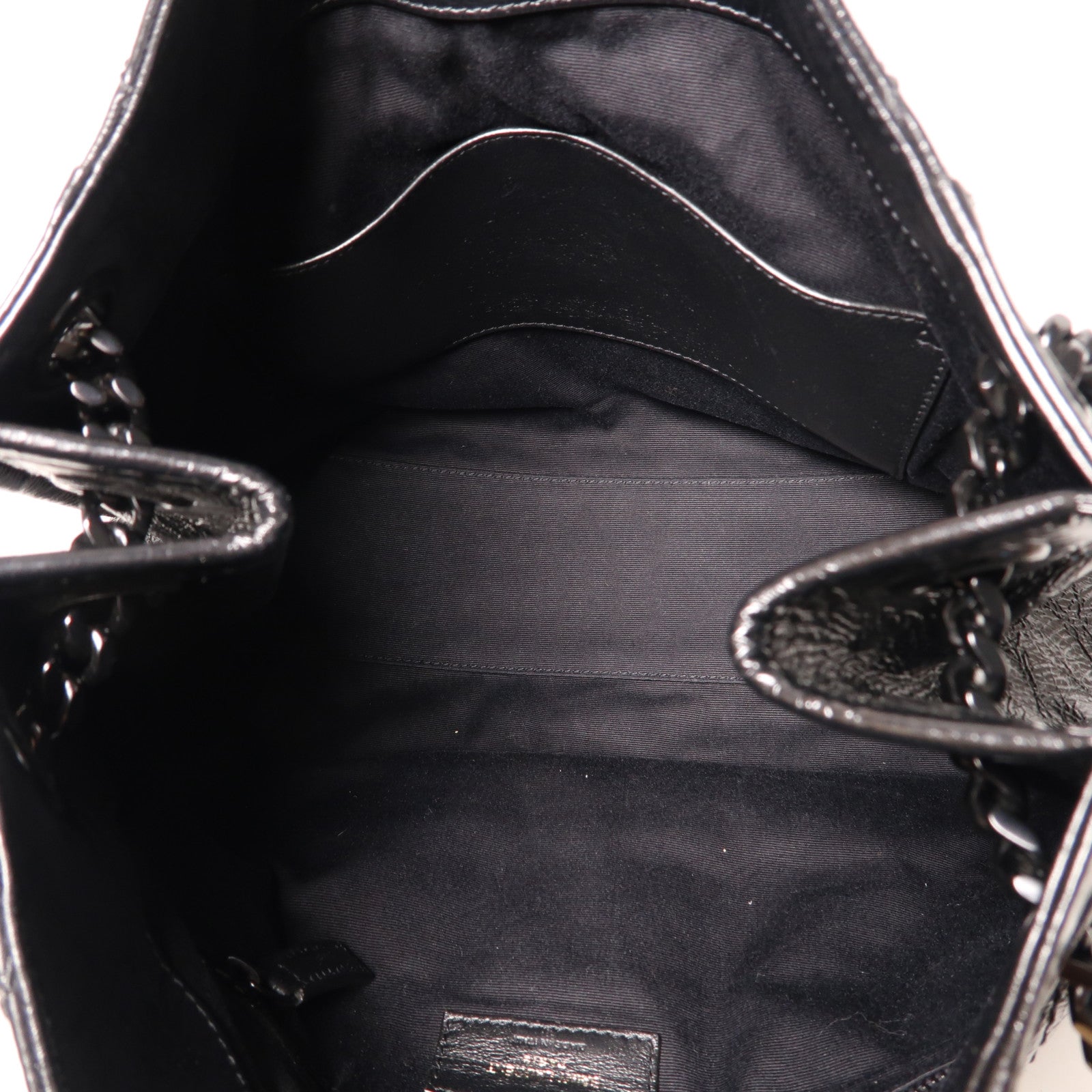SAINT LAURENT 牛皮皮革Niki Shopping鏈帶肩背袋黑色