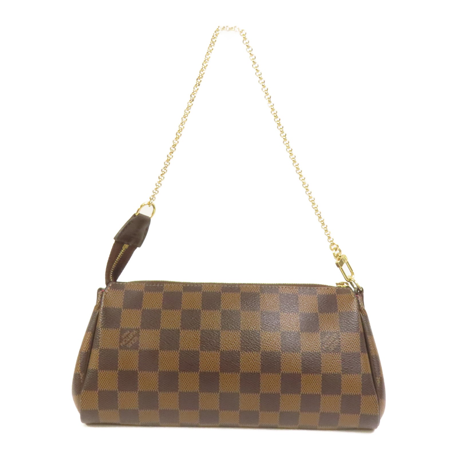 LOUIS VUITTON Damier Eva金扣手挽肩背兩用袋棕色