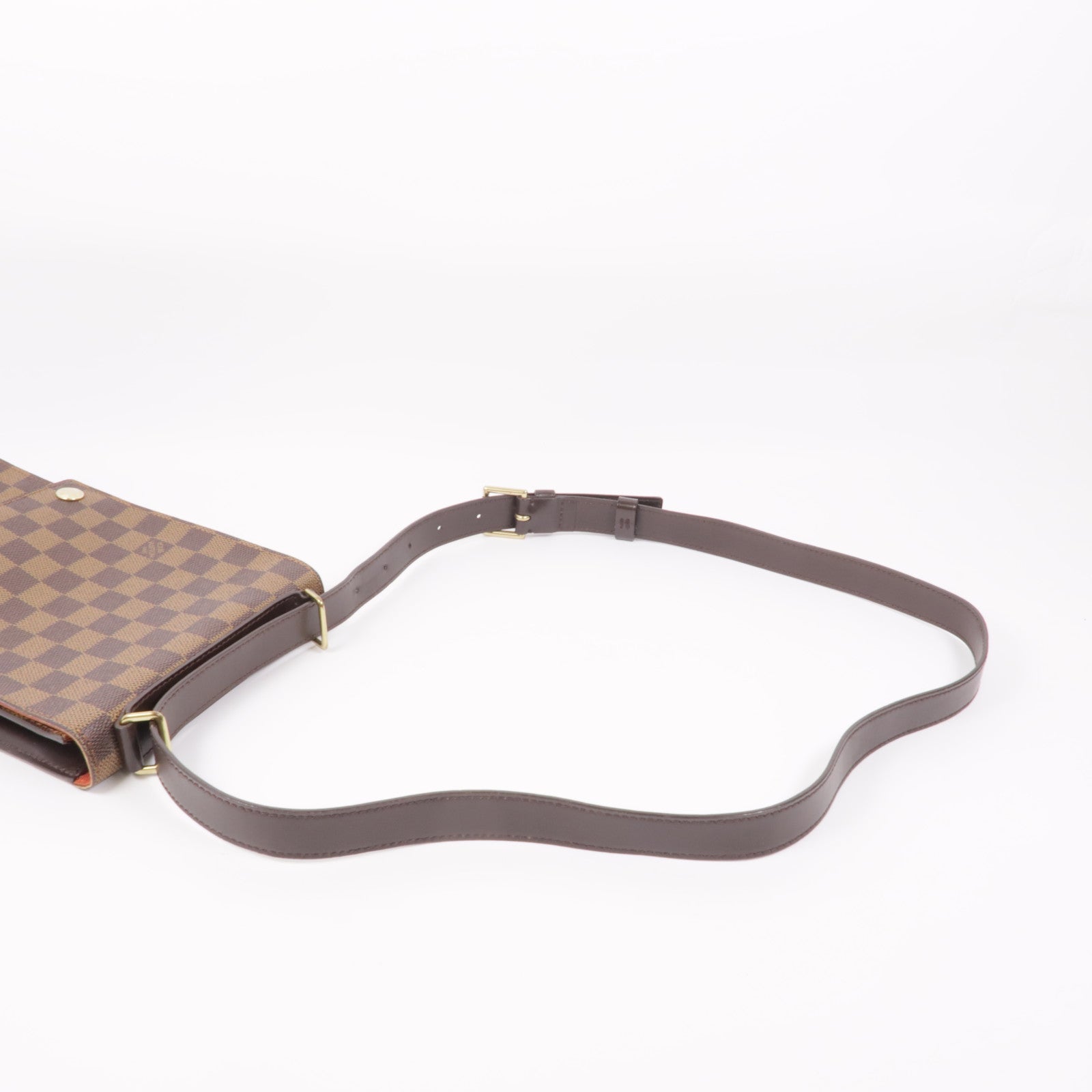 LOUIS VUITTON Damier Portobello金扣肩背袋棕色