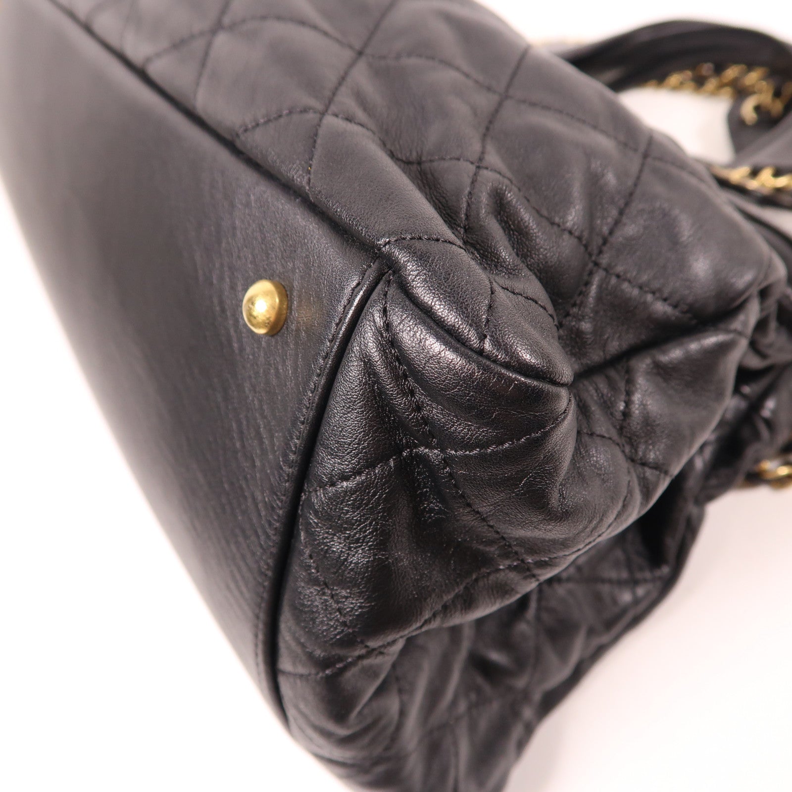 CHANEL 牛皮皮革2way Shoulder Bag金扣手挽肩背兩用袋