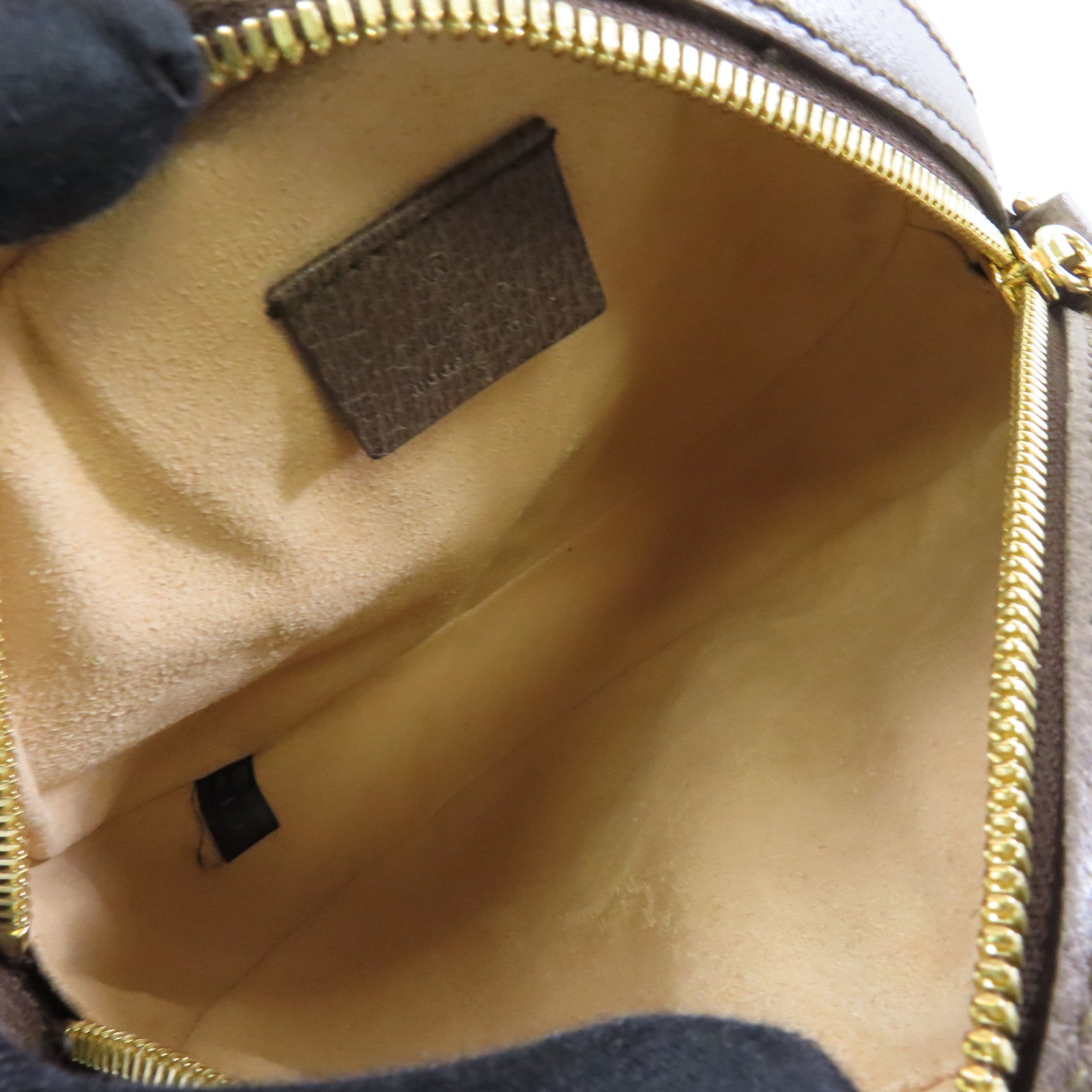 GUCCI 塗層帆布Ophidia GG金扣鏈帶肩背袋啡色