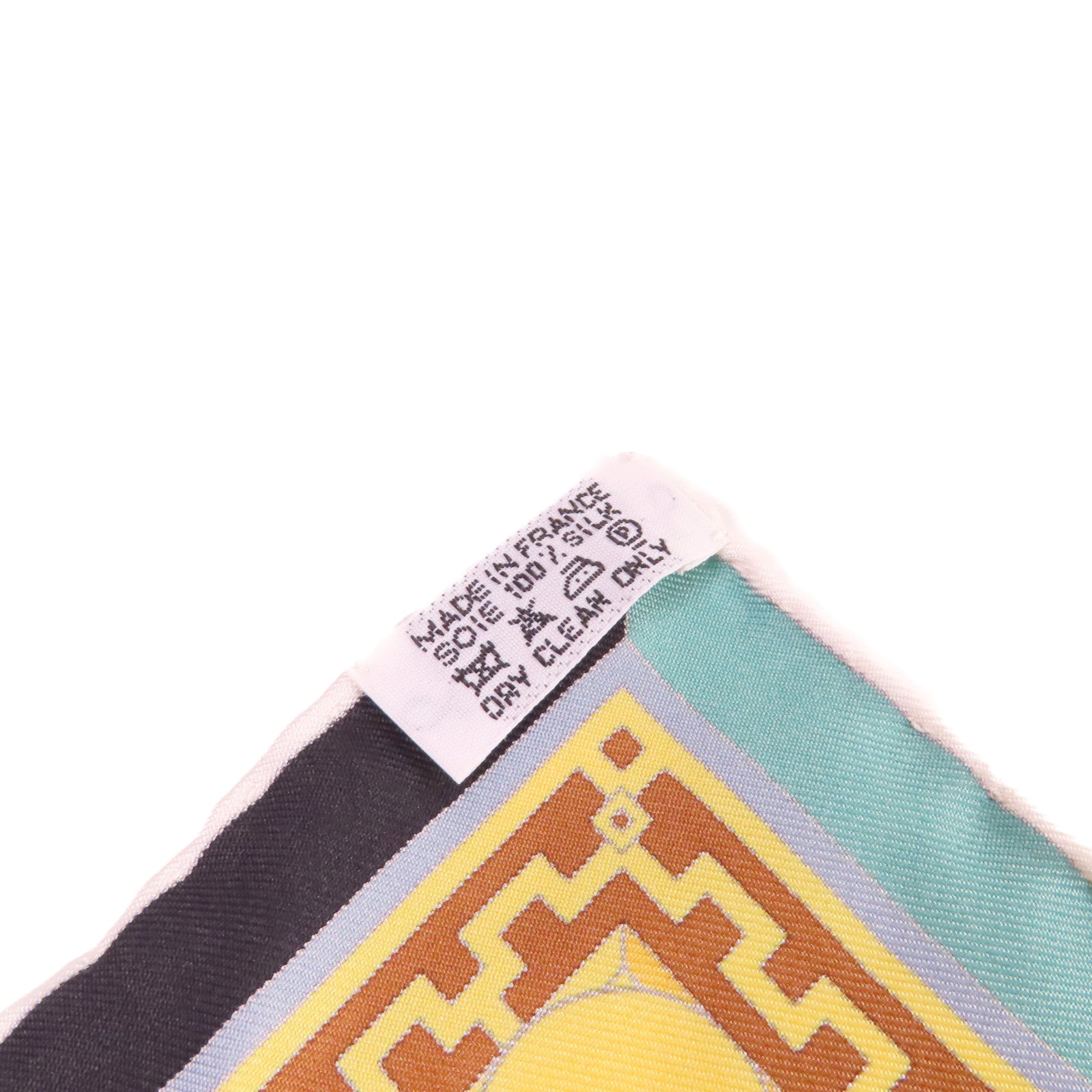 HERMES 絲質90x90 Scarf絲巾黃色/彩色