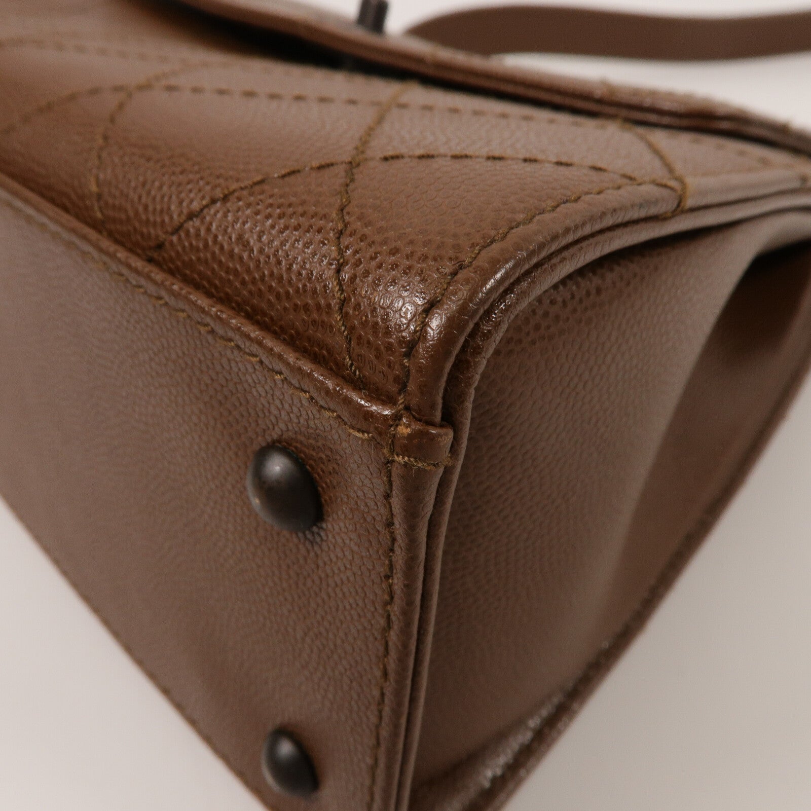 CHANEL 牛皮皮革Vintage Top Handle Kelly Flap Bag肩背袋
