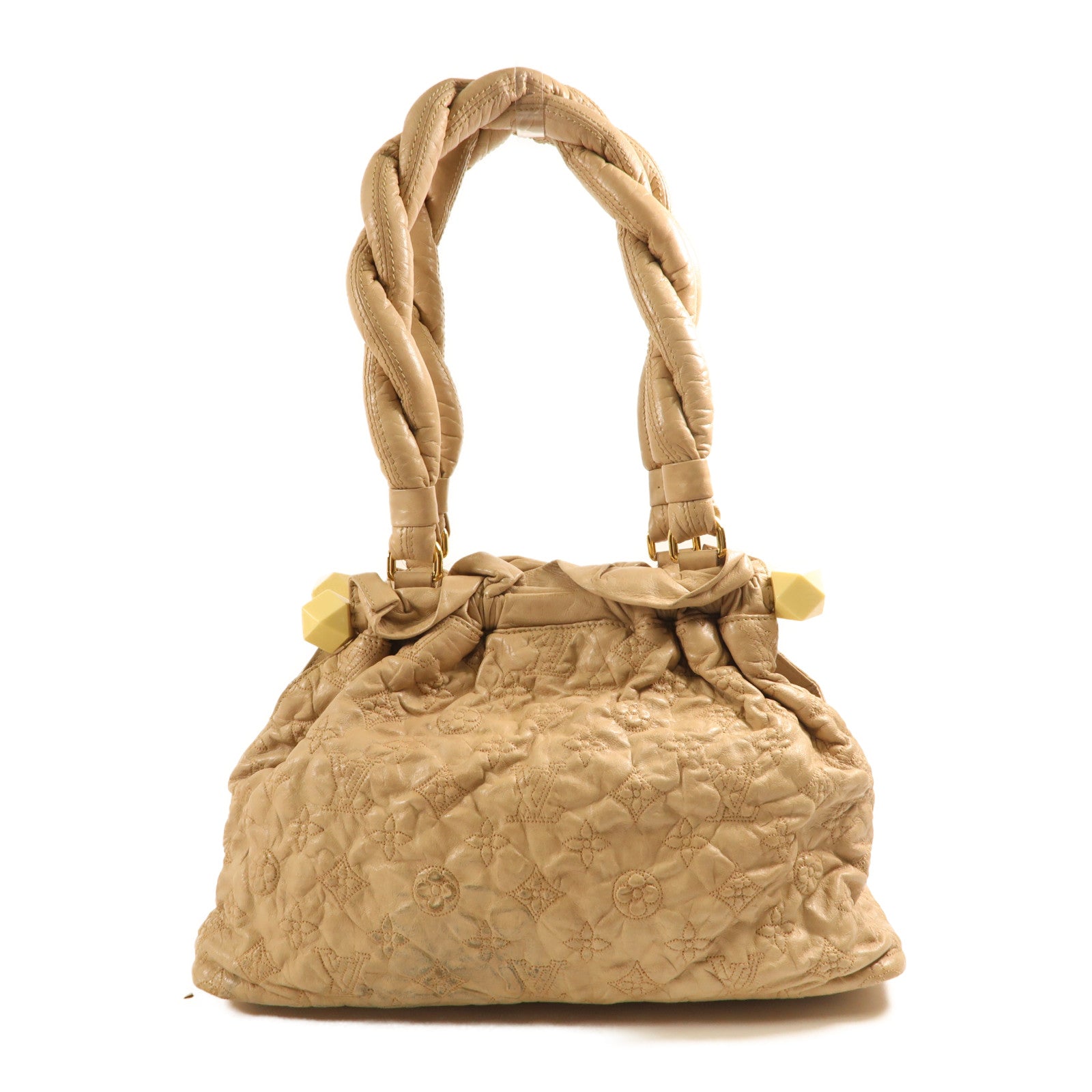 LOUIS VUITTON 【激減優惠】羊皮皮革 Olympe Stratus 金扣肩背袋