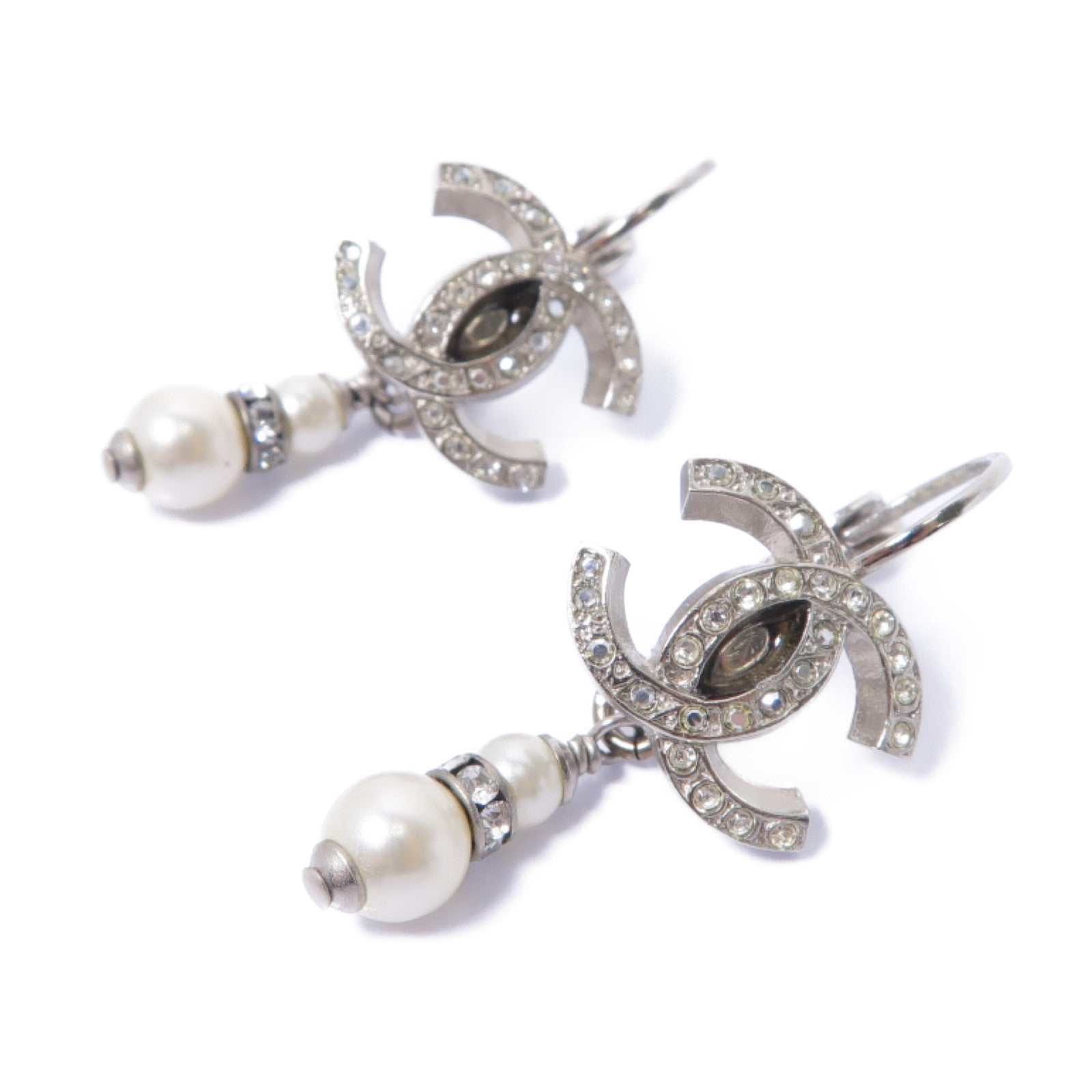 CHANEL 水晶/PVC Earrings耳環白色/透明