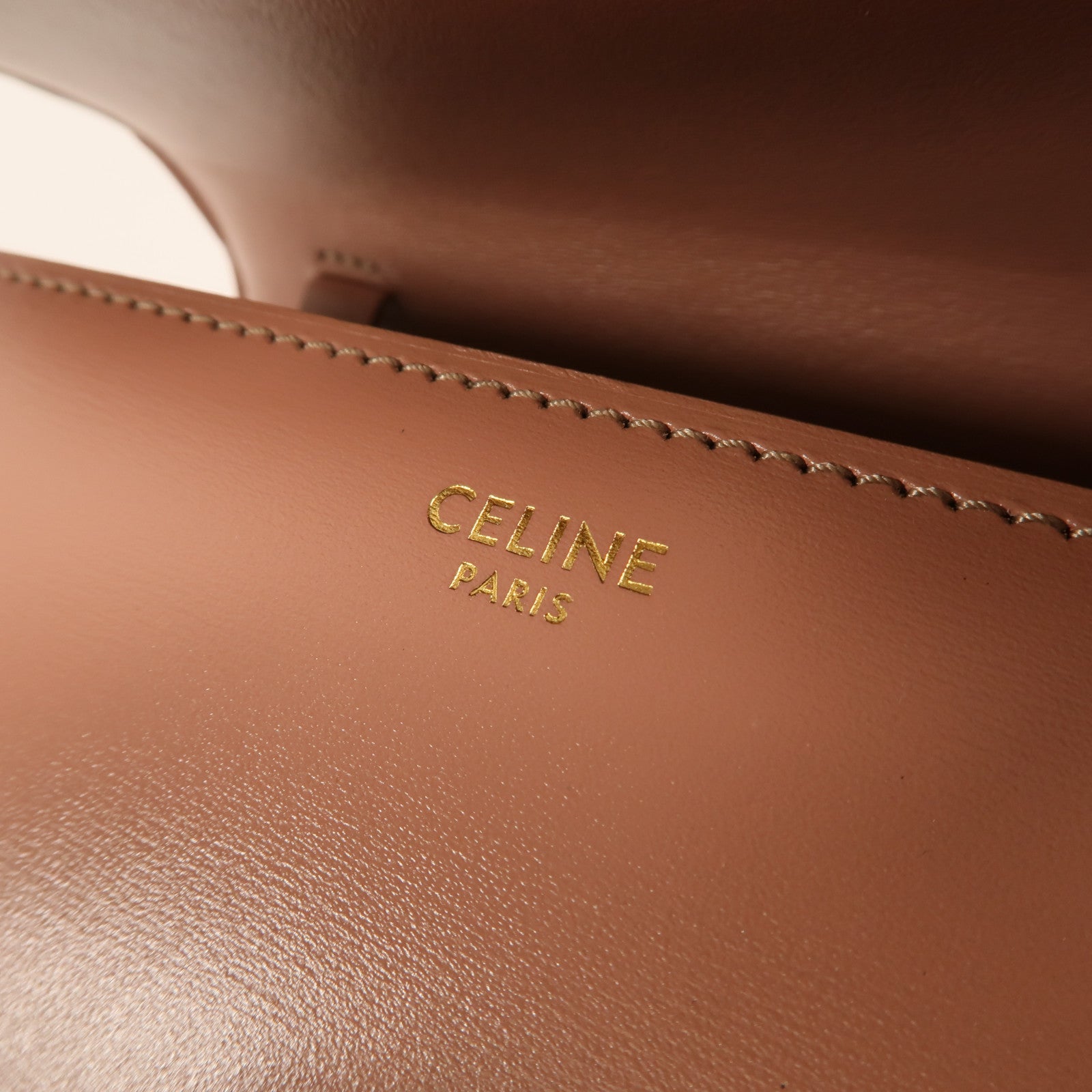 CELINE 牛皮皮革Mini Classic Box金扣肩背袋