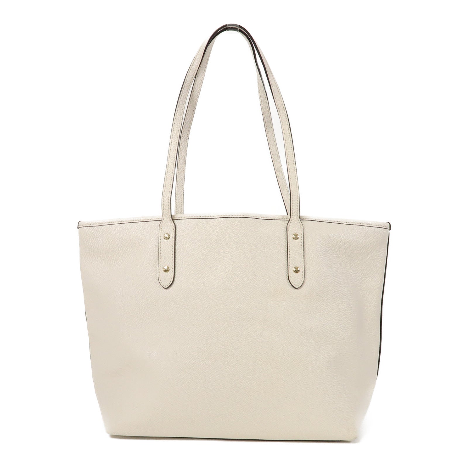 COACH 牛皮皮革Shoulder Bag金扣肩背袋白色