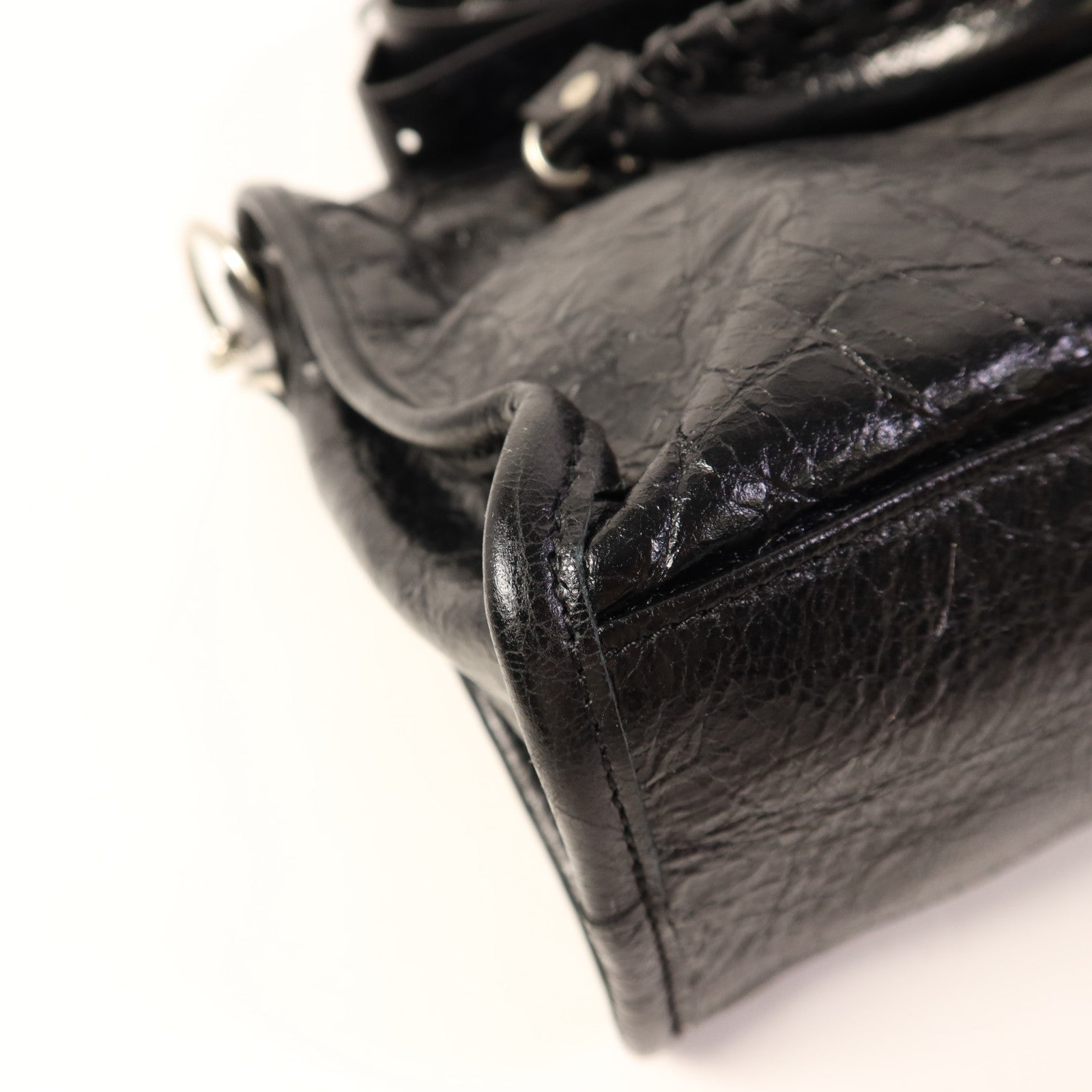 BALENCIAGA 羊皮皮革Le City Small Bag銀扣手挽肩背兩用袋