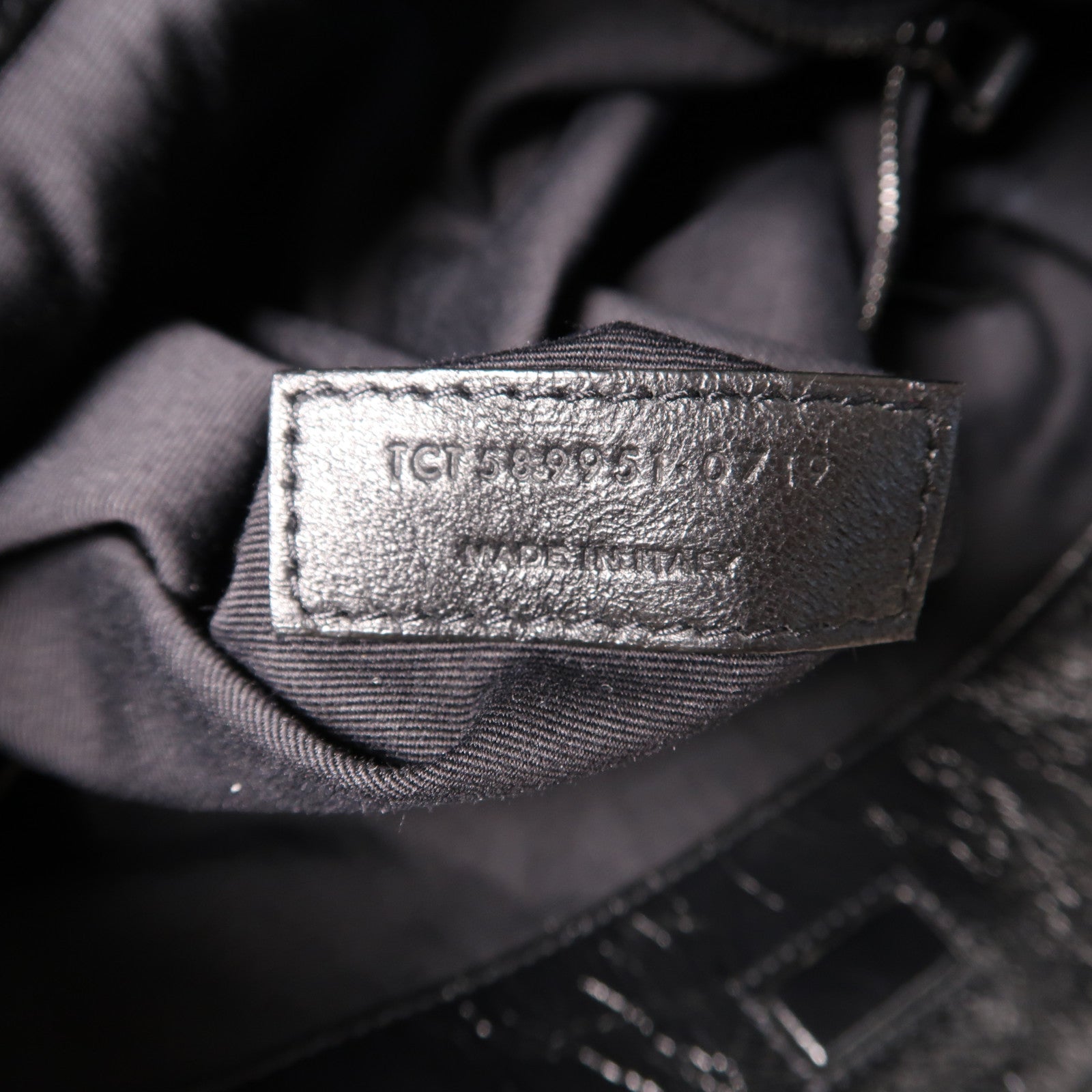 SAINT LAURENT 牛皮皮革Niki Shopping鏈帶肩背袋黑色