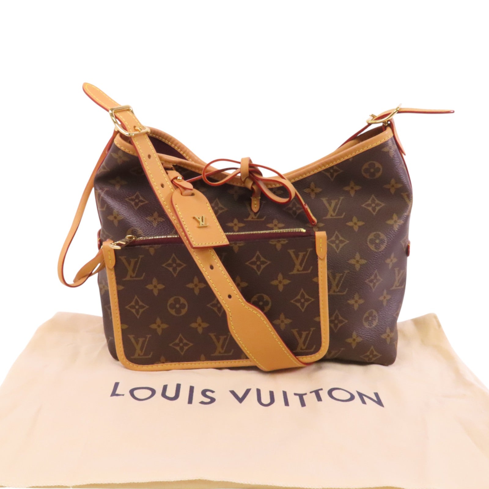 LOUIS VUITTON Monogram CarryAll PM金扣肩背袋