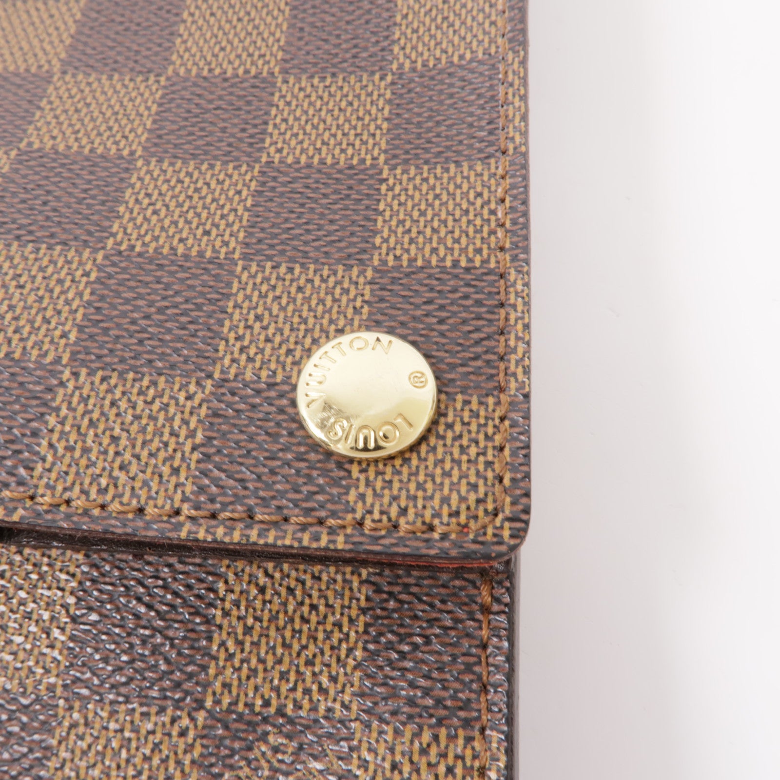 LOUIS VUITTON Damier Portobello金扣肩背袋棕色