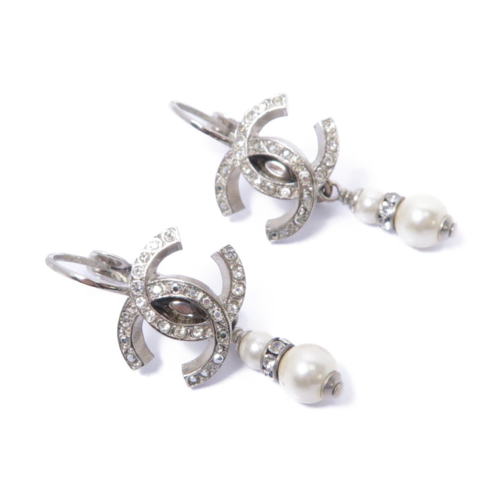 CHANEL 水晶/PVC Earrings耳環白色/透明