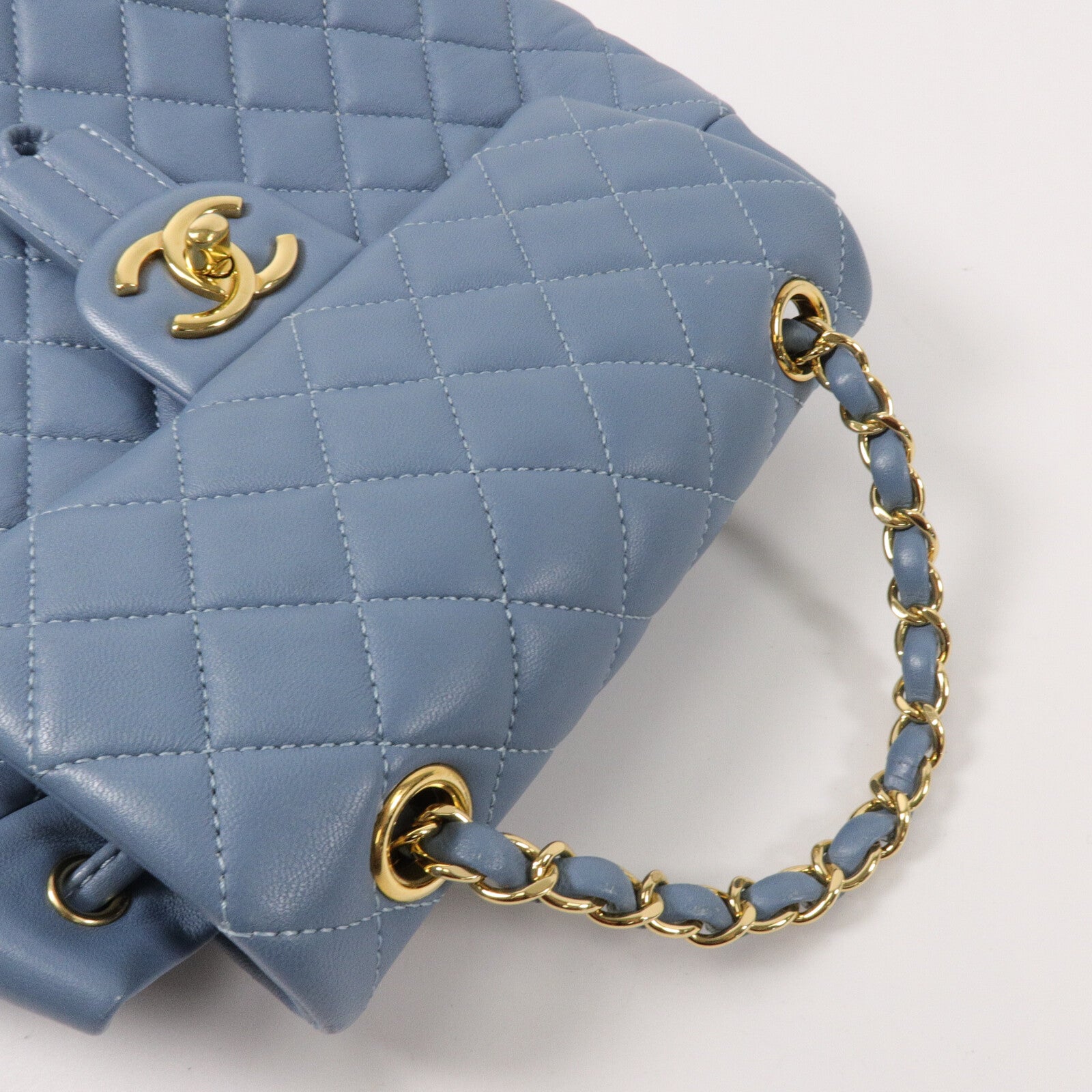 CHANEL 羊皮皮革Urban Spirit Backpack鏈帶背包