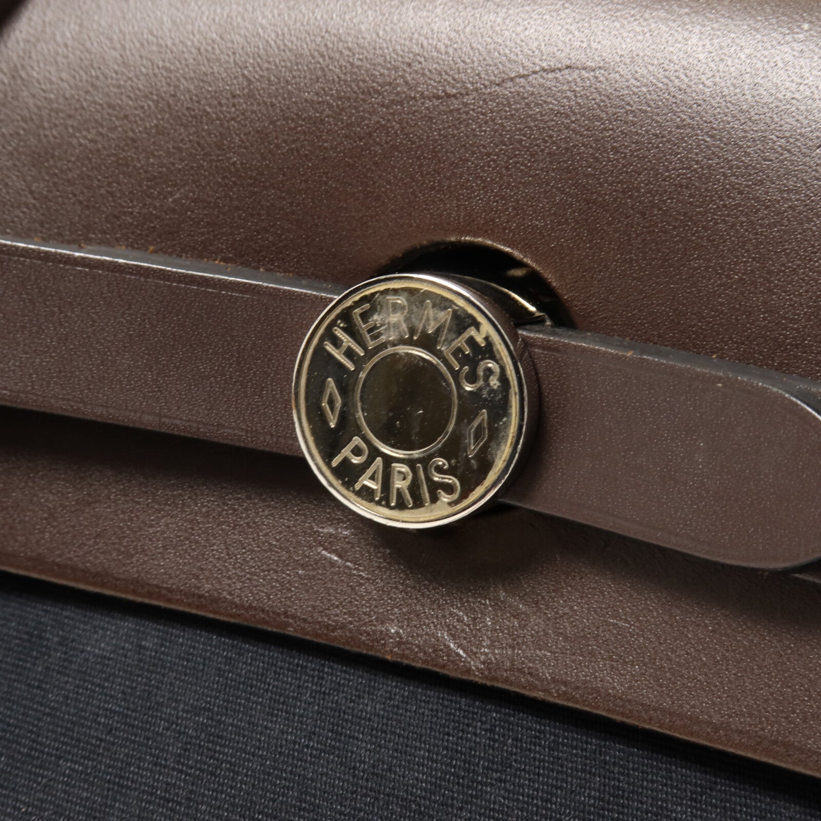 HERMES 帆布Herbag PM手挽肩背兩用袋Noir