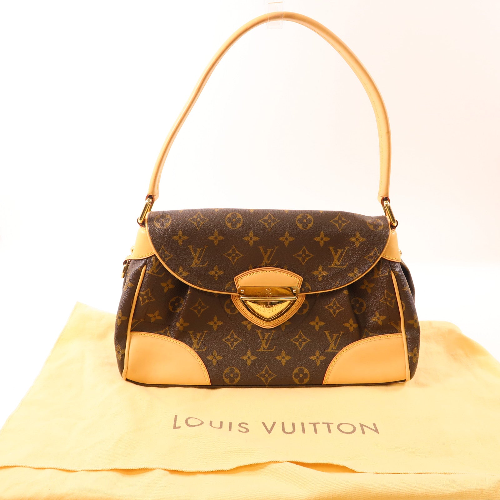 LOUIS VUITTON Monogram Beverly MM金扣肩背袋