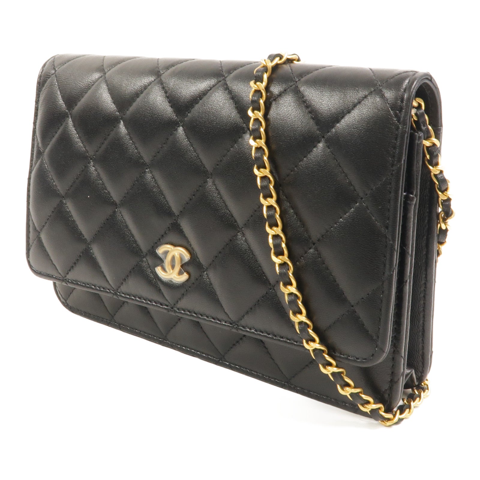 CHANEL 羊皮皮革WOC Wallet On Chain鏈帶肩背袋