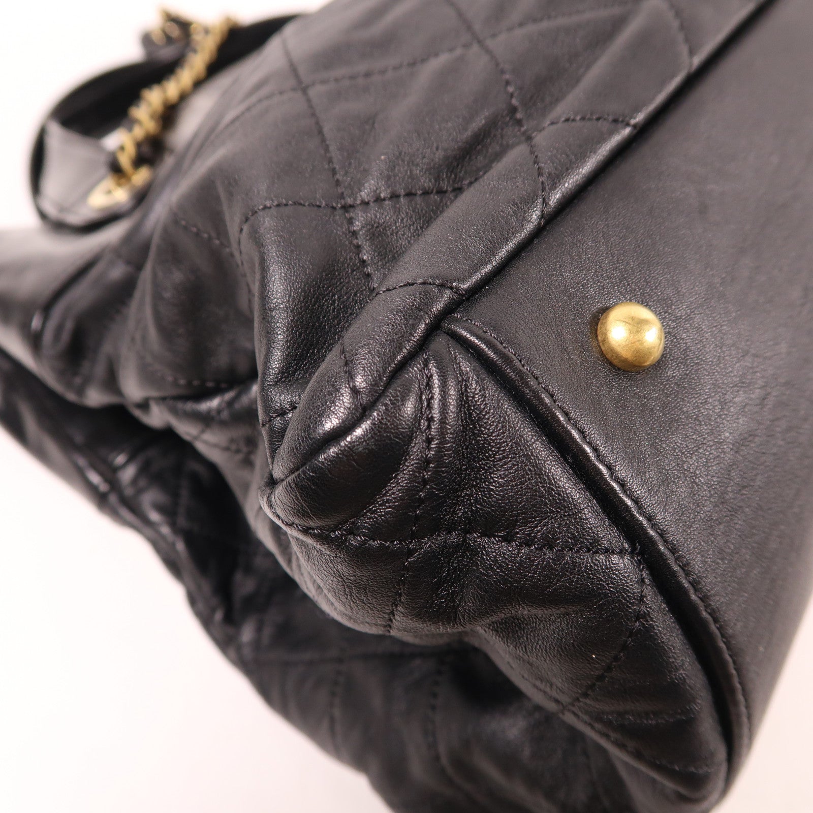 CHANEL 牛皮皮革2way Shoulder Bag金扣手挽肩背兩用袋