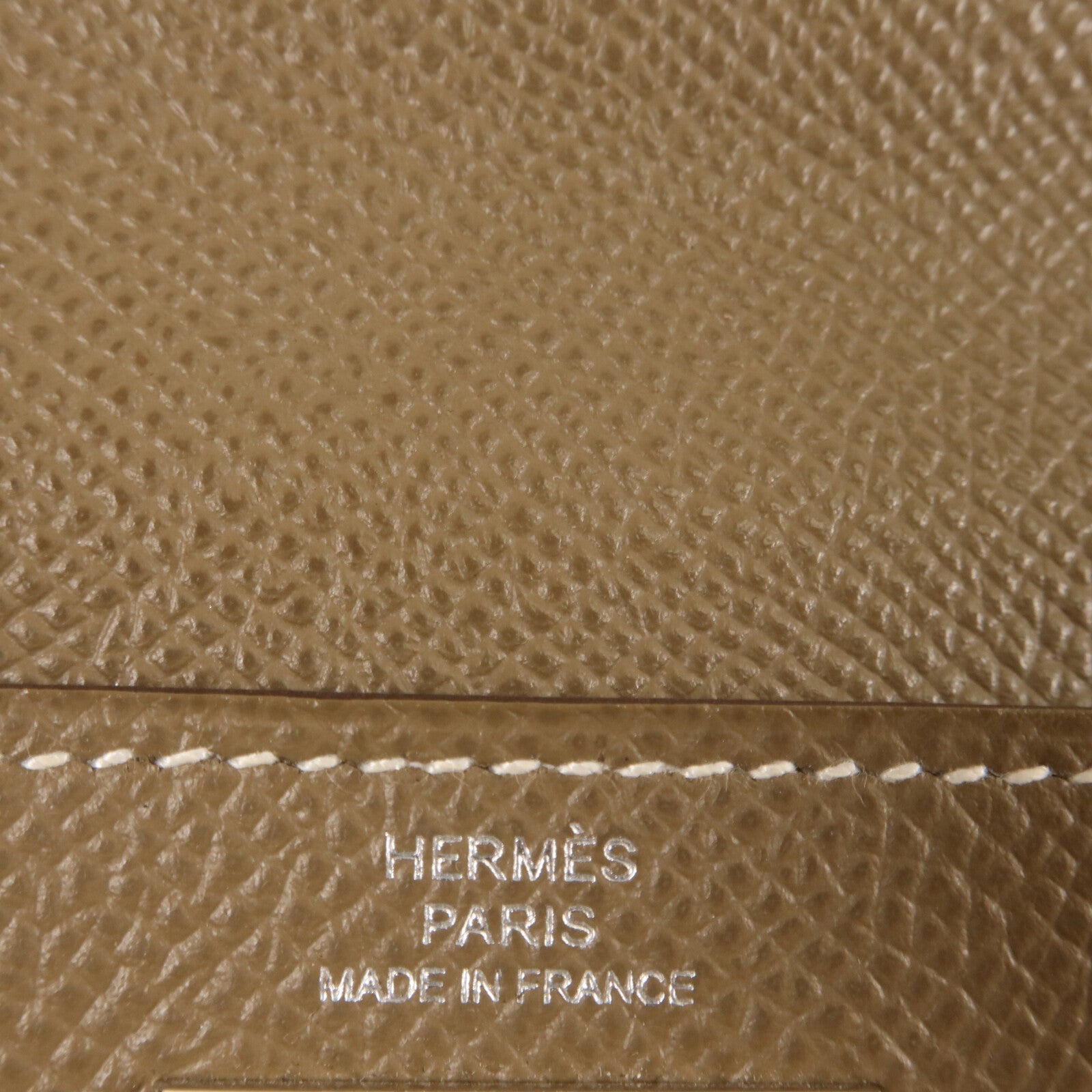 HERMES Epsom皮革Kelly Pocket Compact Wallet錢包Etoupe